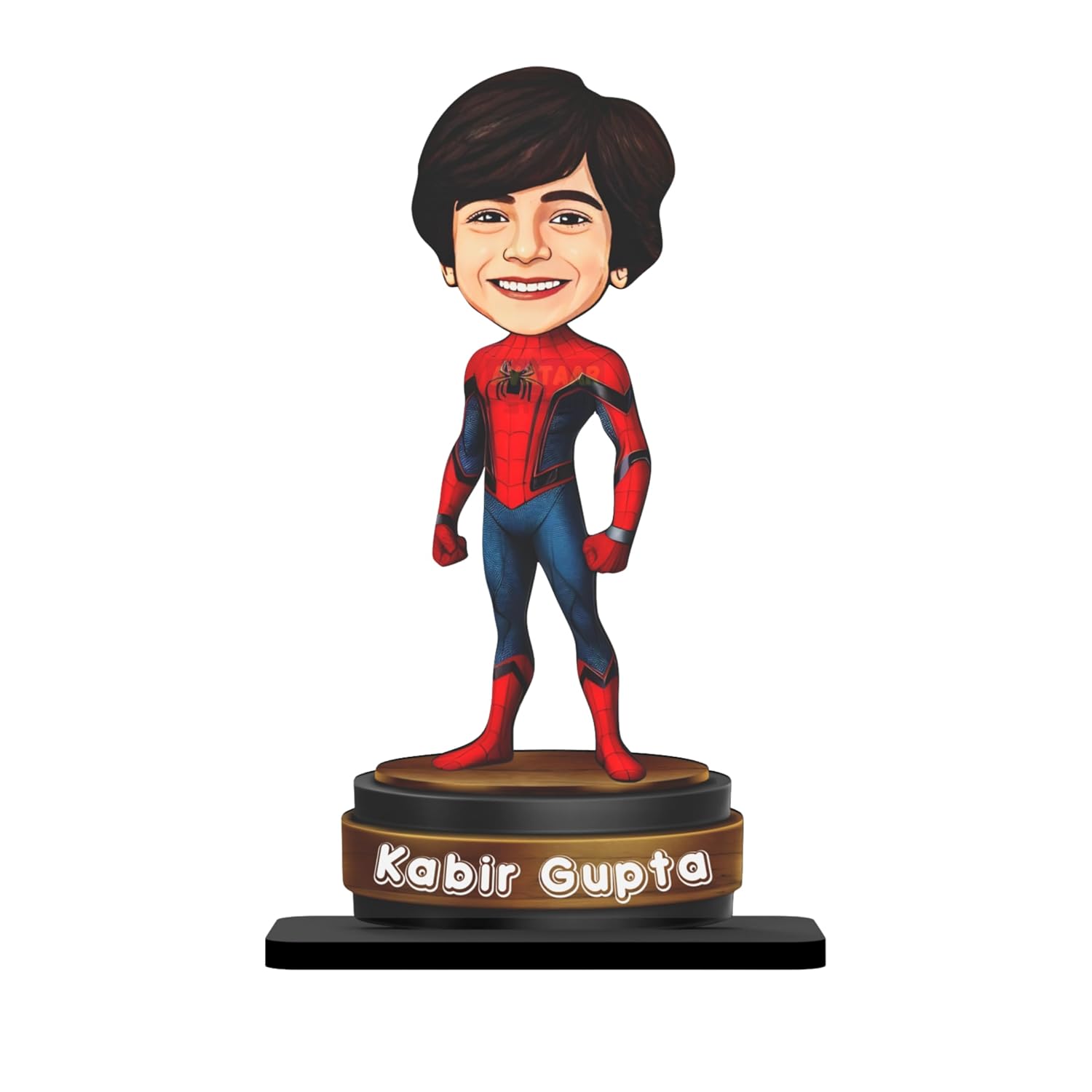 Personalized Gift for Kids, Friends Character Caricature Photo Frame Unique Design Customized Gift for Children, Return Gift Idea (Spiderman, 10 INCHES)
