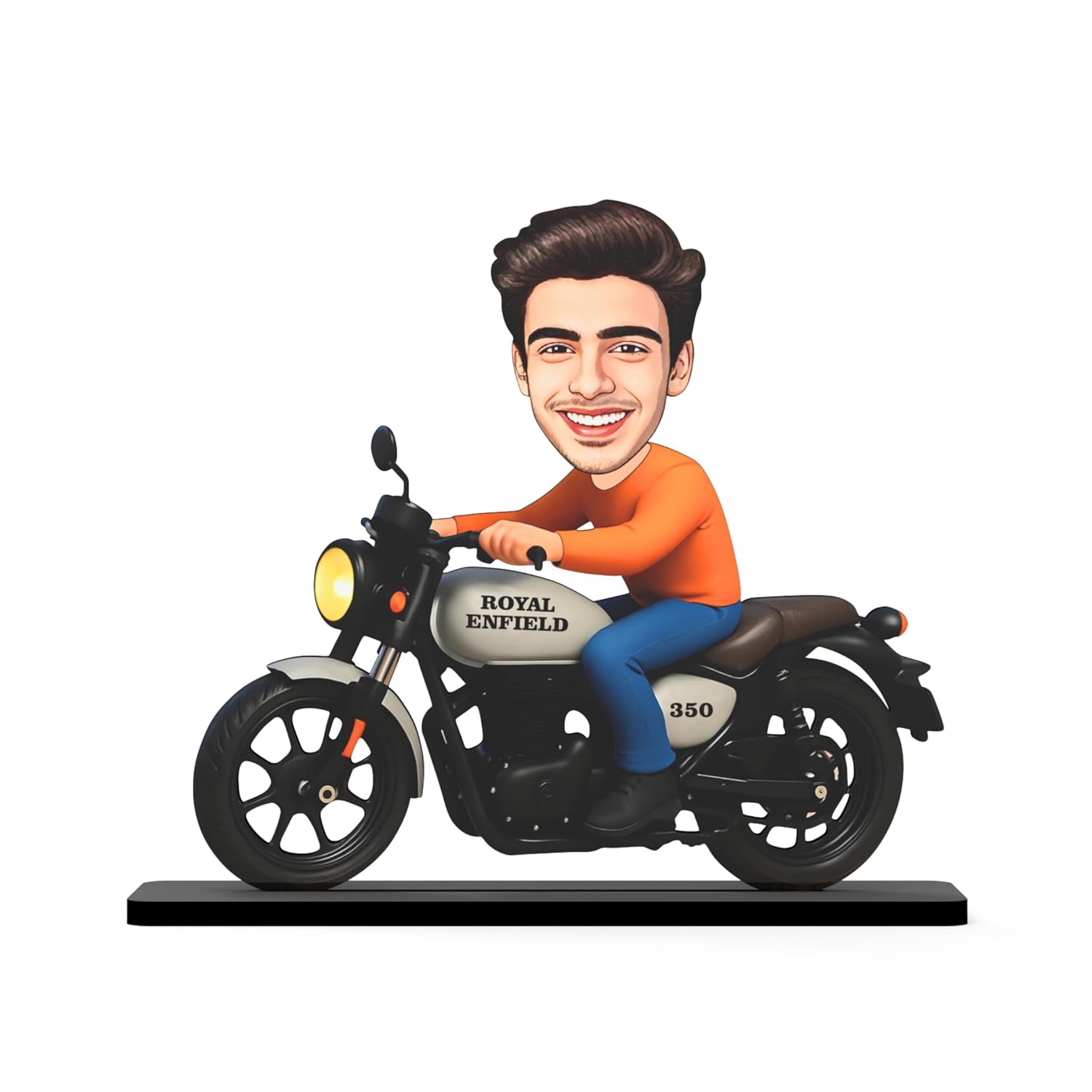  Personalized BULLET Rider Caricature Gift Custom Photo Stand Birthday Gift for Husband Boyfriend Friend Unique Biker Cartoon Photo Frame (Motorcycle Rider-