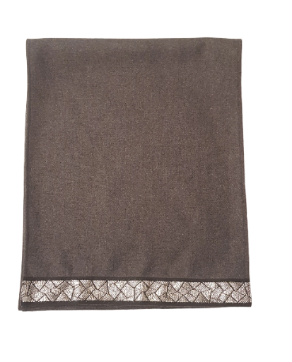 Grey silver woolen scarf 