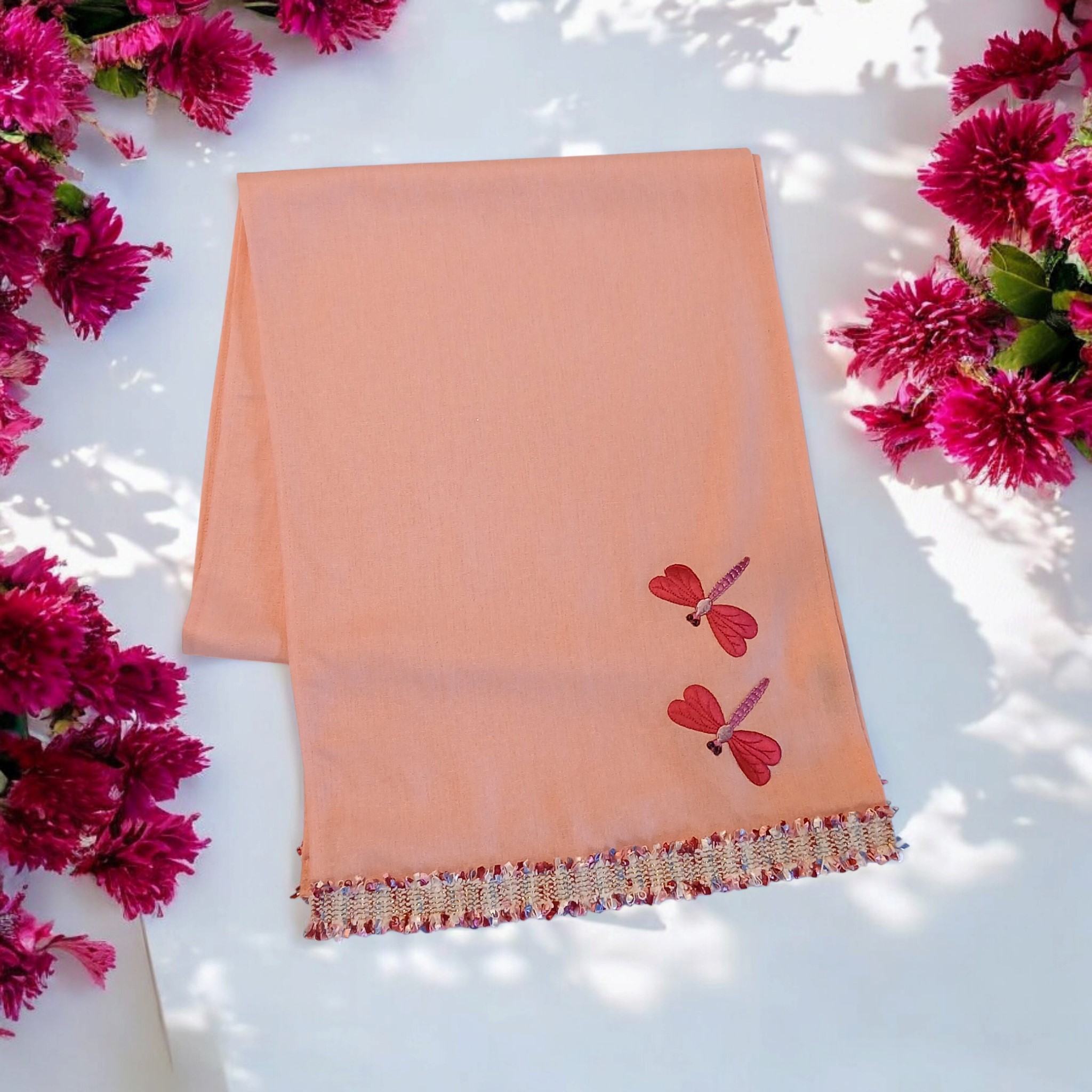 Pink dragonfly (linen)