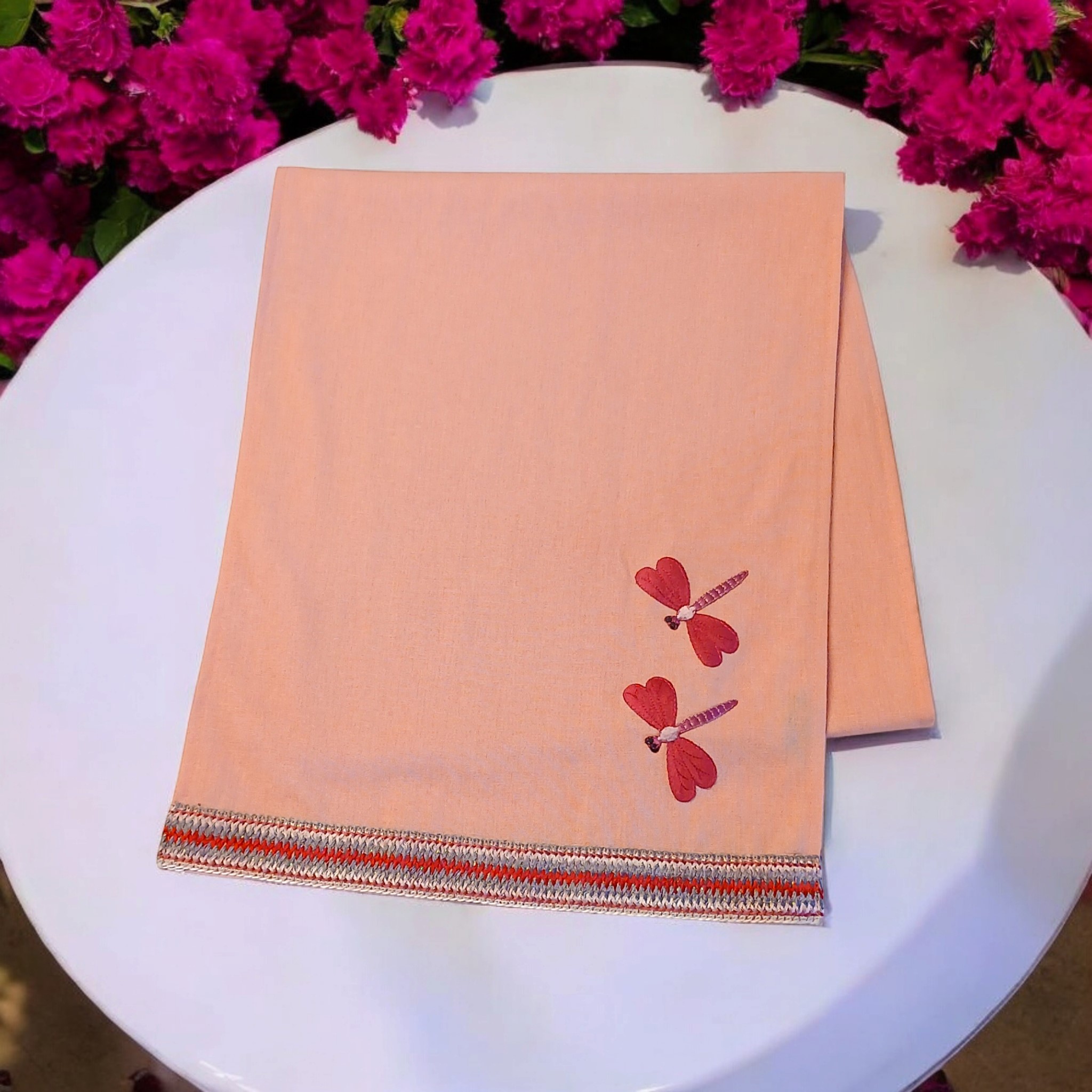 Pink dragonfly (linen)