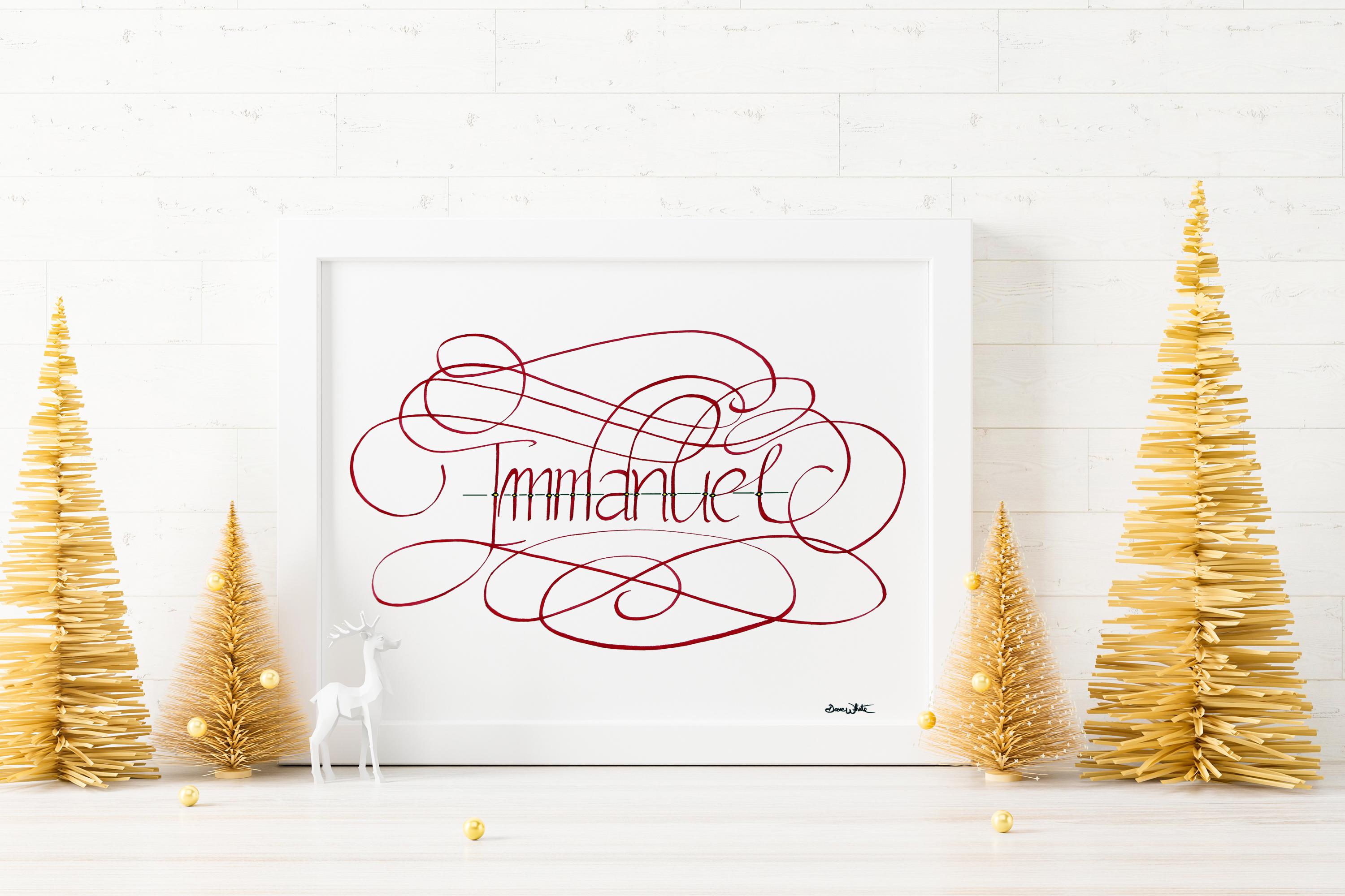 Immanuel Calligraphy Art Print