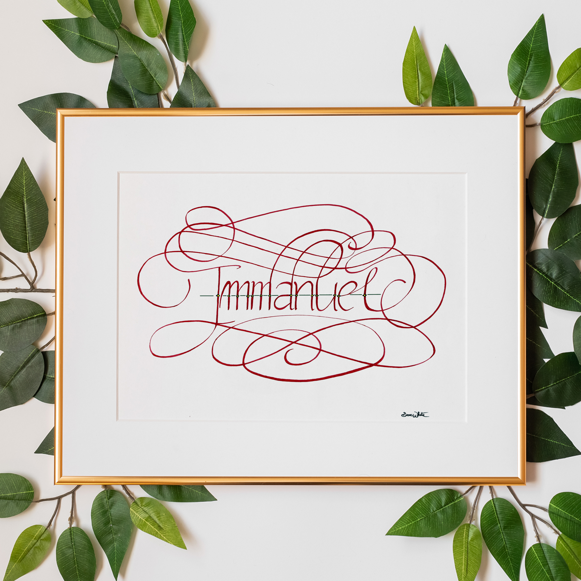 Immanuel Calligraphy Art Print
