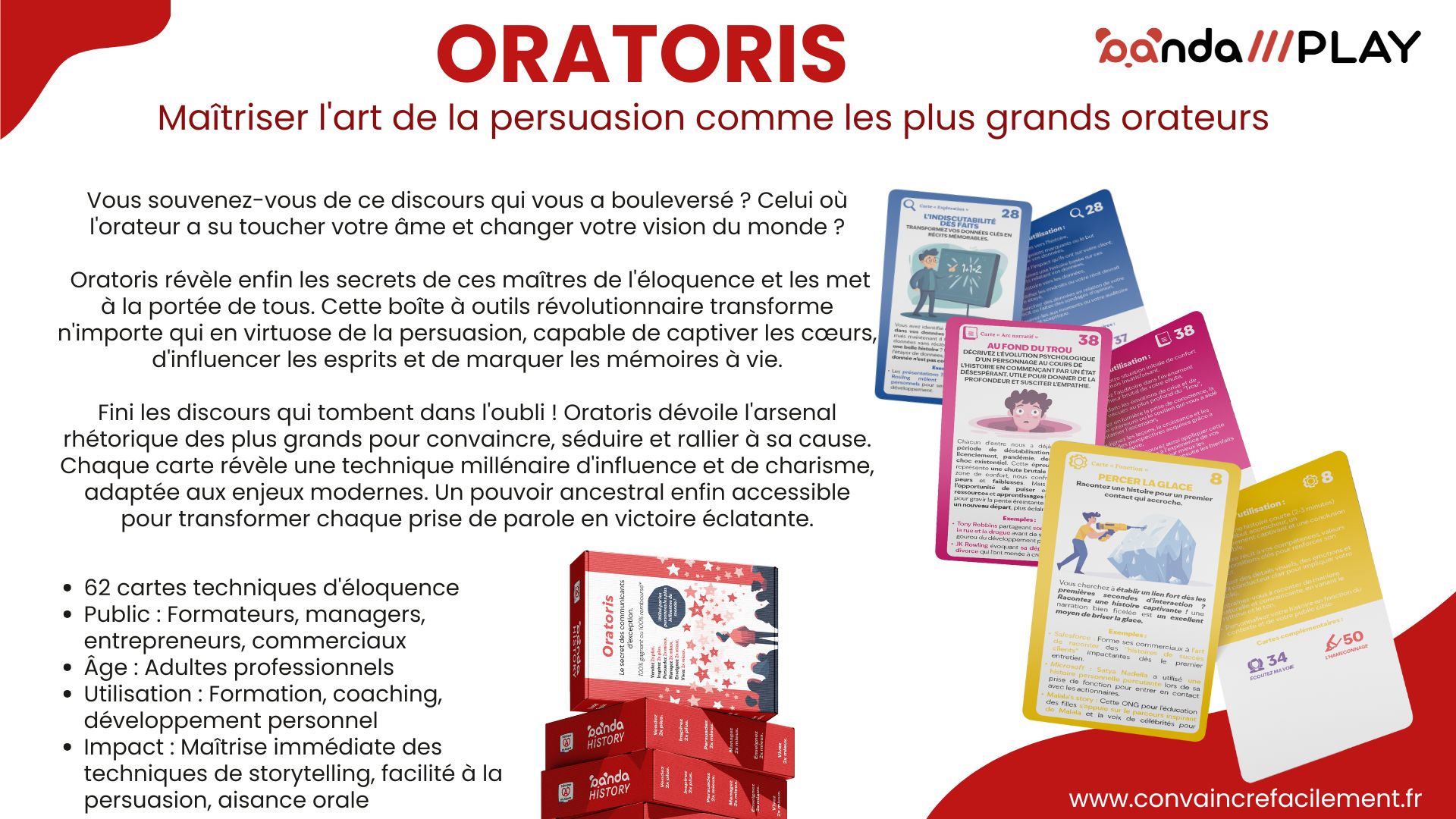 Oratoris, Deck de cartes