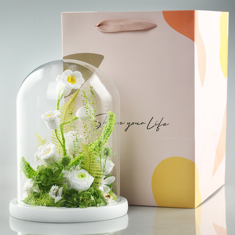 Lily of the valley in glass