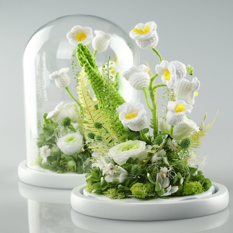 Lily of the valley in glass