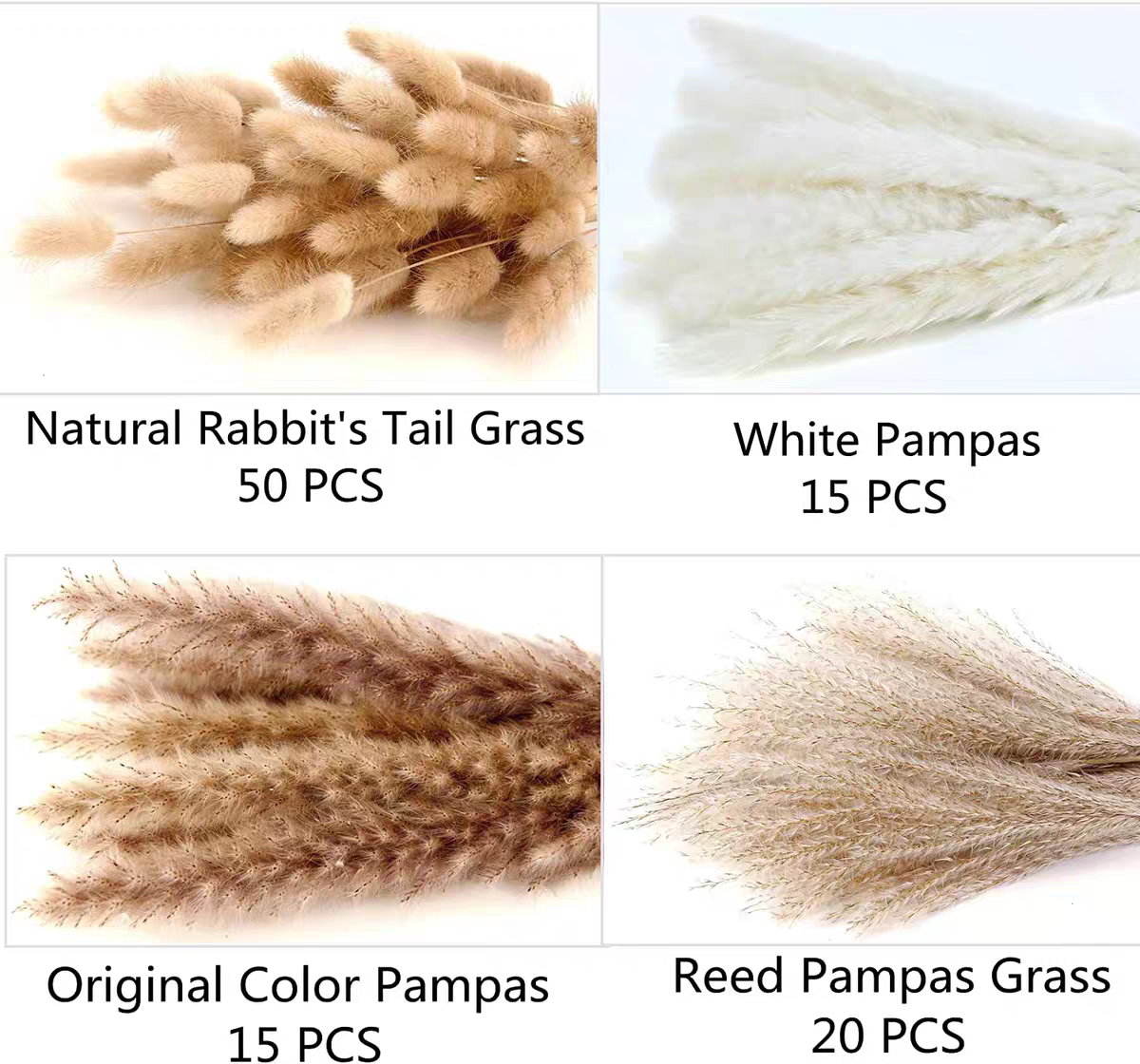 110pcs pampas grass bouquet