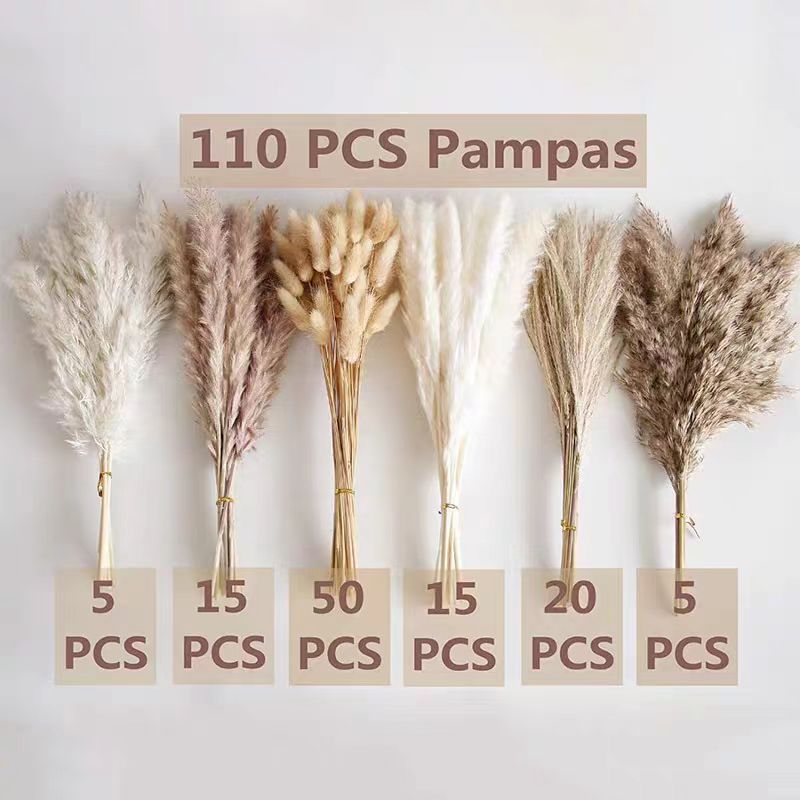 110pcs pampas grass bouquet