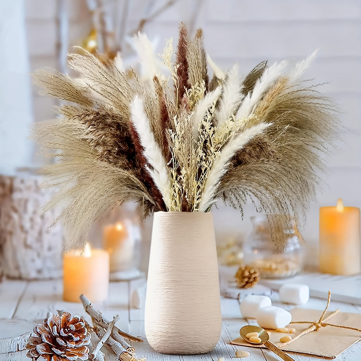 80pcs pampas grass bouquet