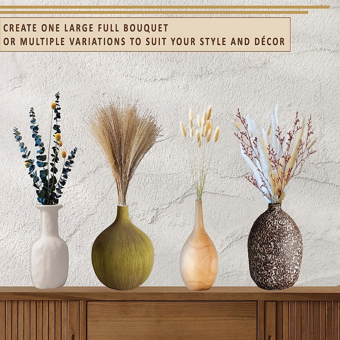 87pcs pampas grass bouquet