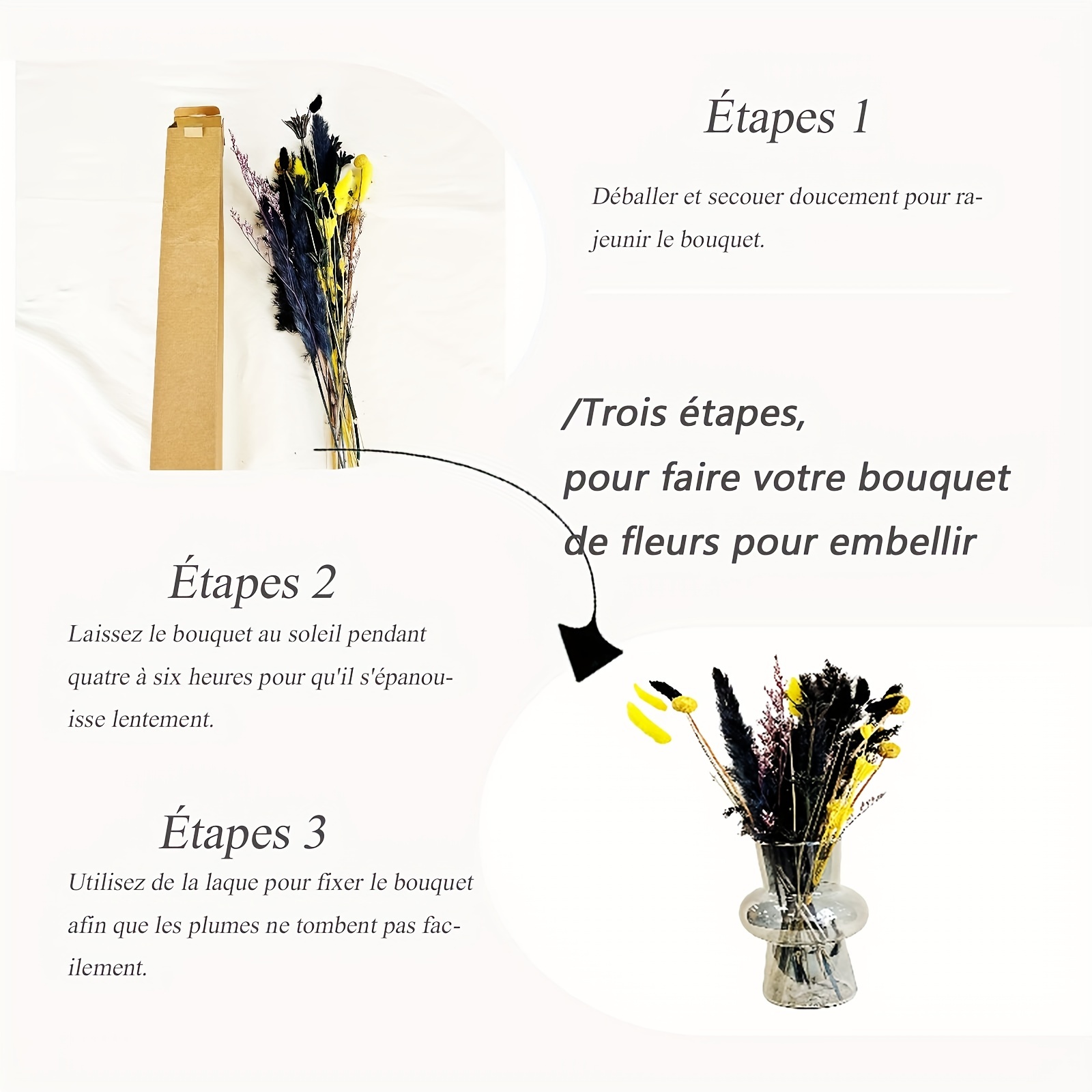90pcs pampas grass bouquet 