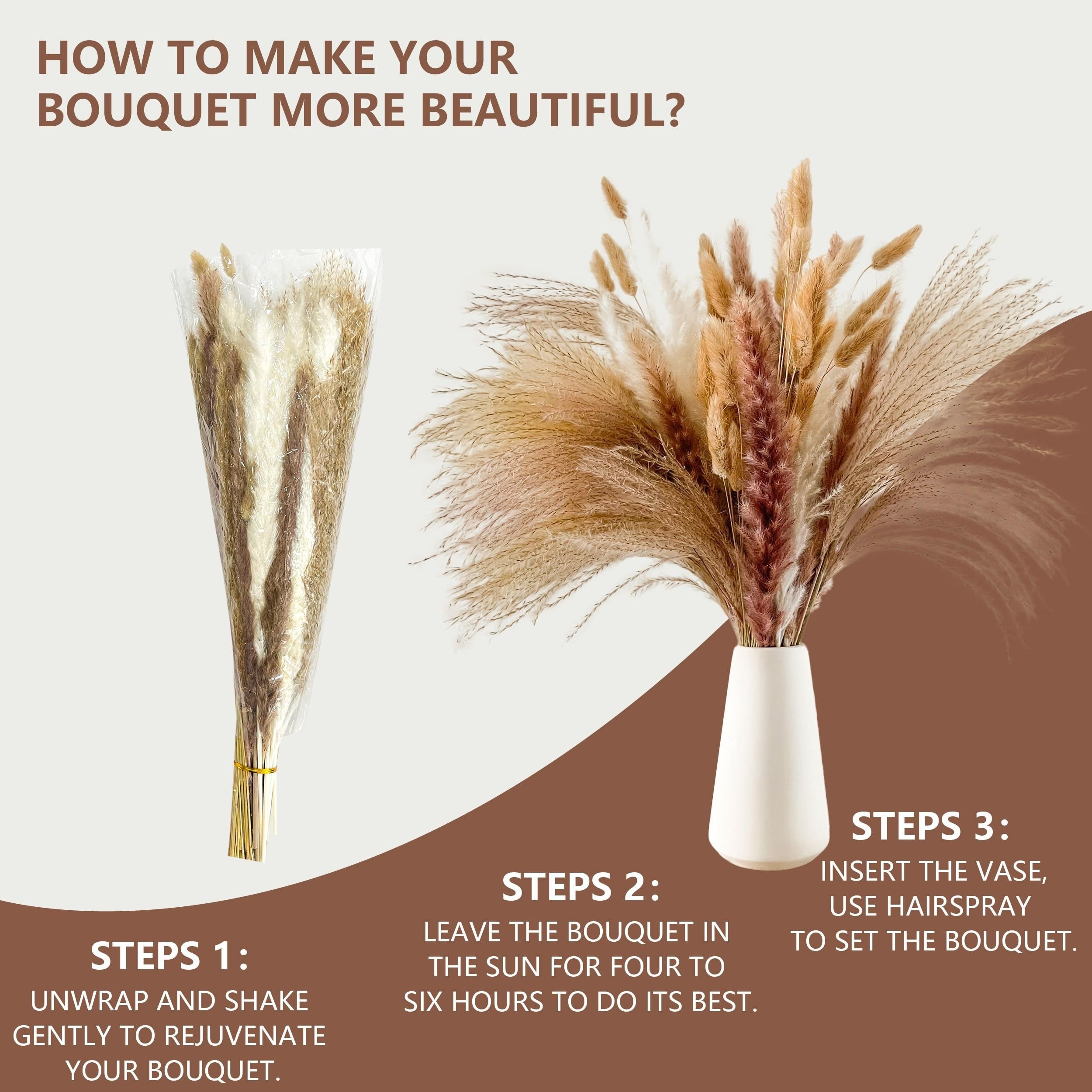 100pcs pampas grass bouquet 2