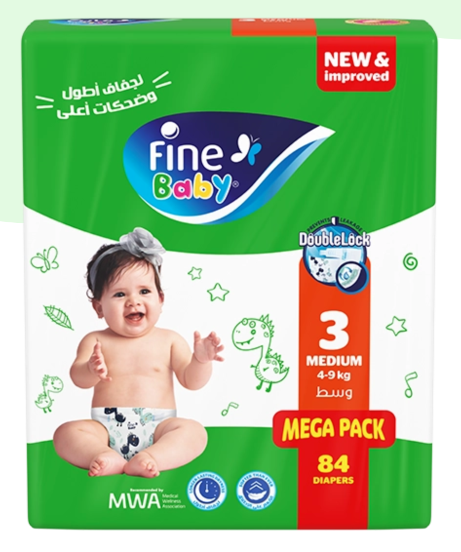 Fine Baby - Diapers, Size 3, Medium 4–9kg