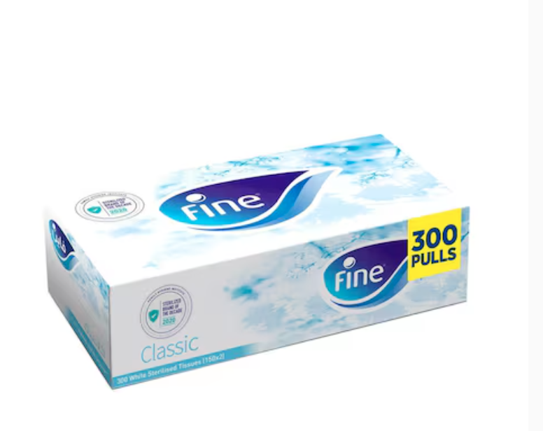 Fine Classic Facial Tissues, 150 sheets x 2 Ply