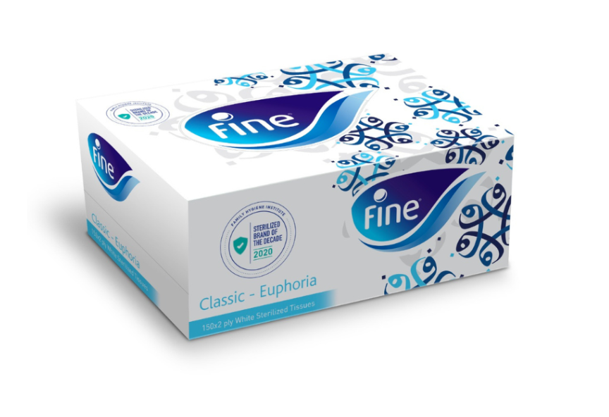 Fine Pop-up Facial Tissues, 150sheets x 2 Ply