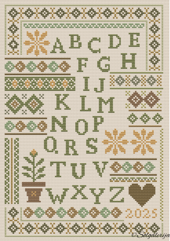 Siuvinėjimo kryželiu schema "Senovės blyksnis"