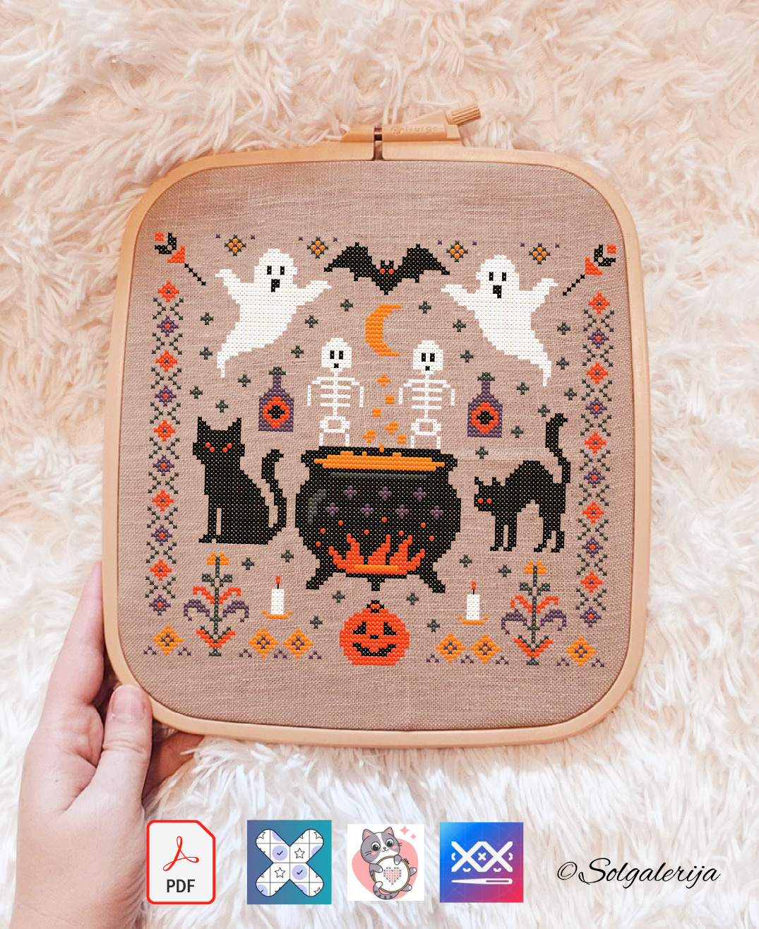 Siuvinėjimo kryželiu schema: Šiurpusis sezonas