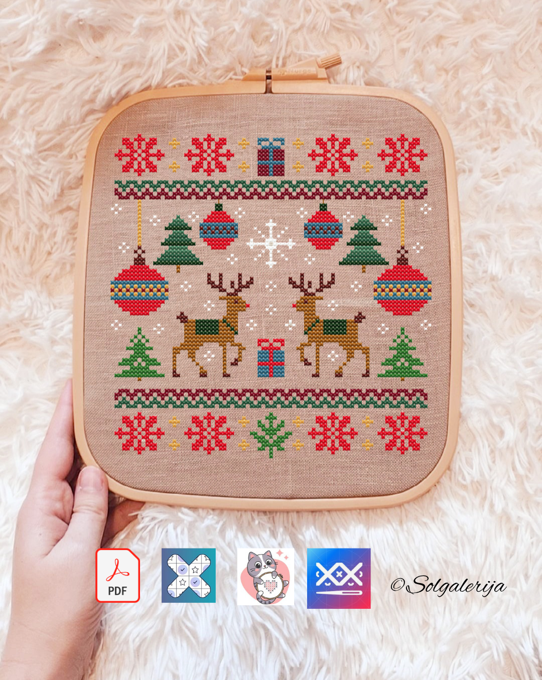 Siuvinėjimo kryželiu schema "Kalėdos atvyksta į miestą"