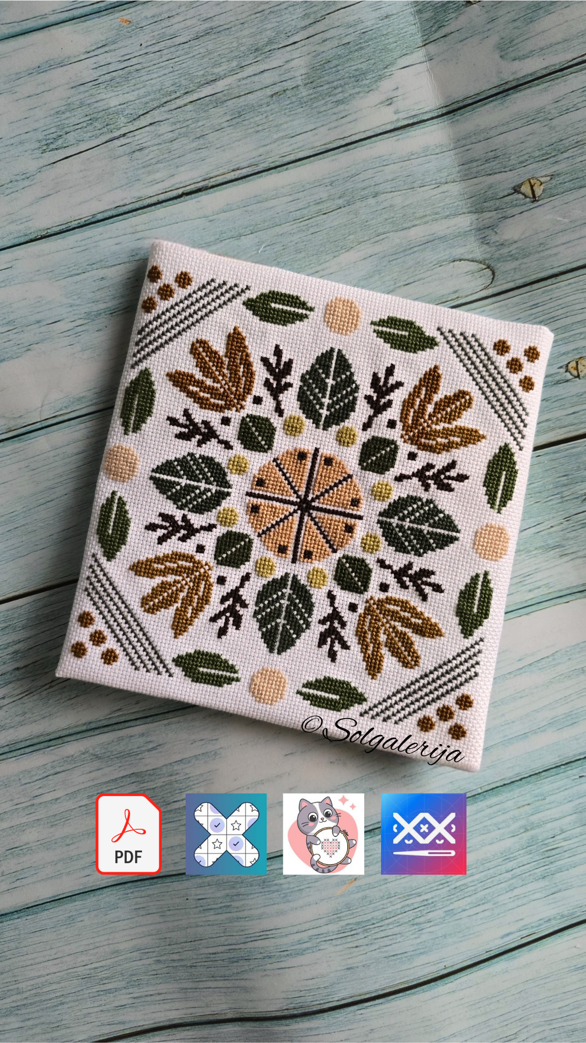 Siuvinėjimo kryželiu schema "Ateina ruduo"