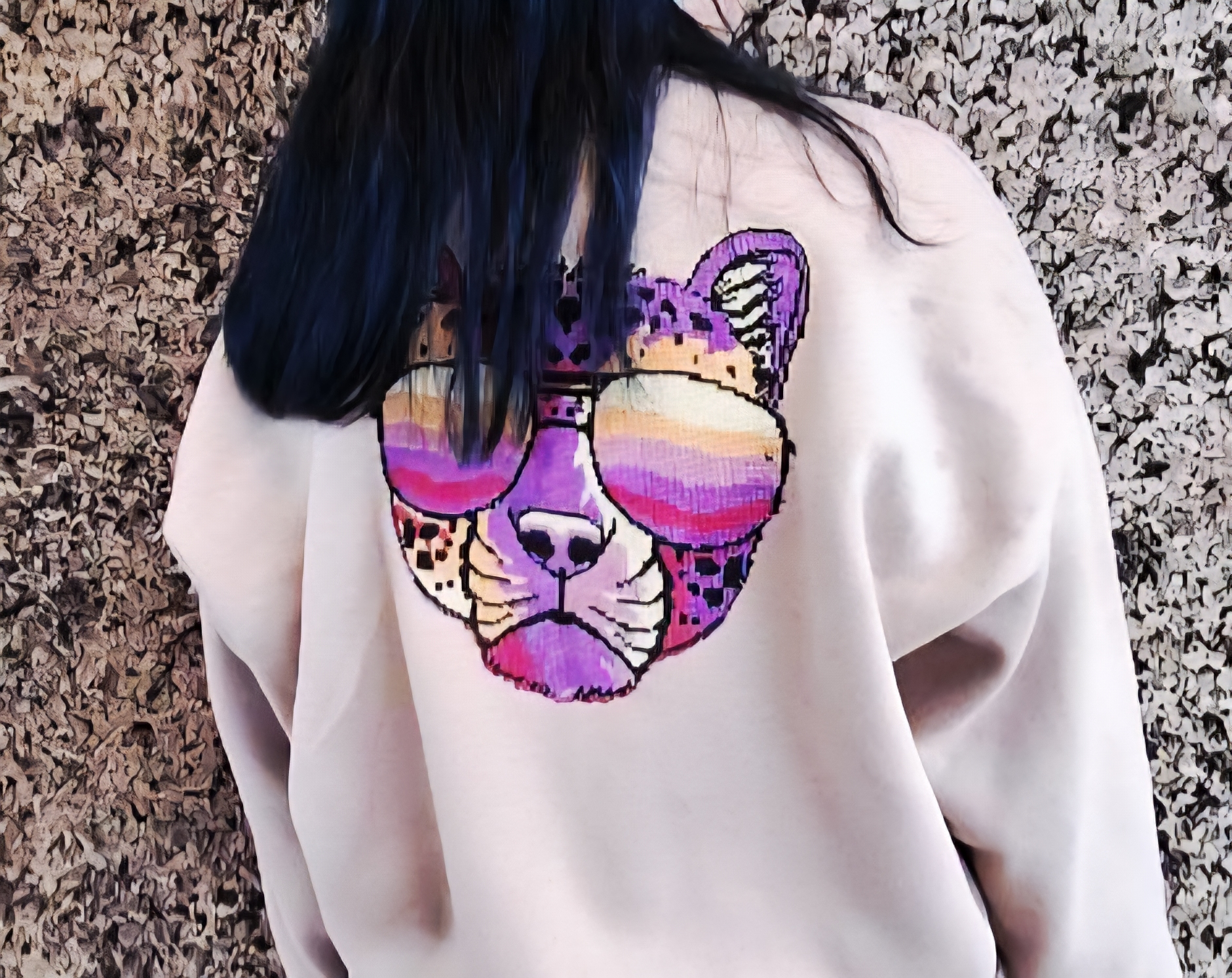 Siuvinėjimo kryželiu schema „Tigras su akiniais“