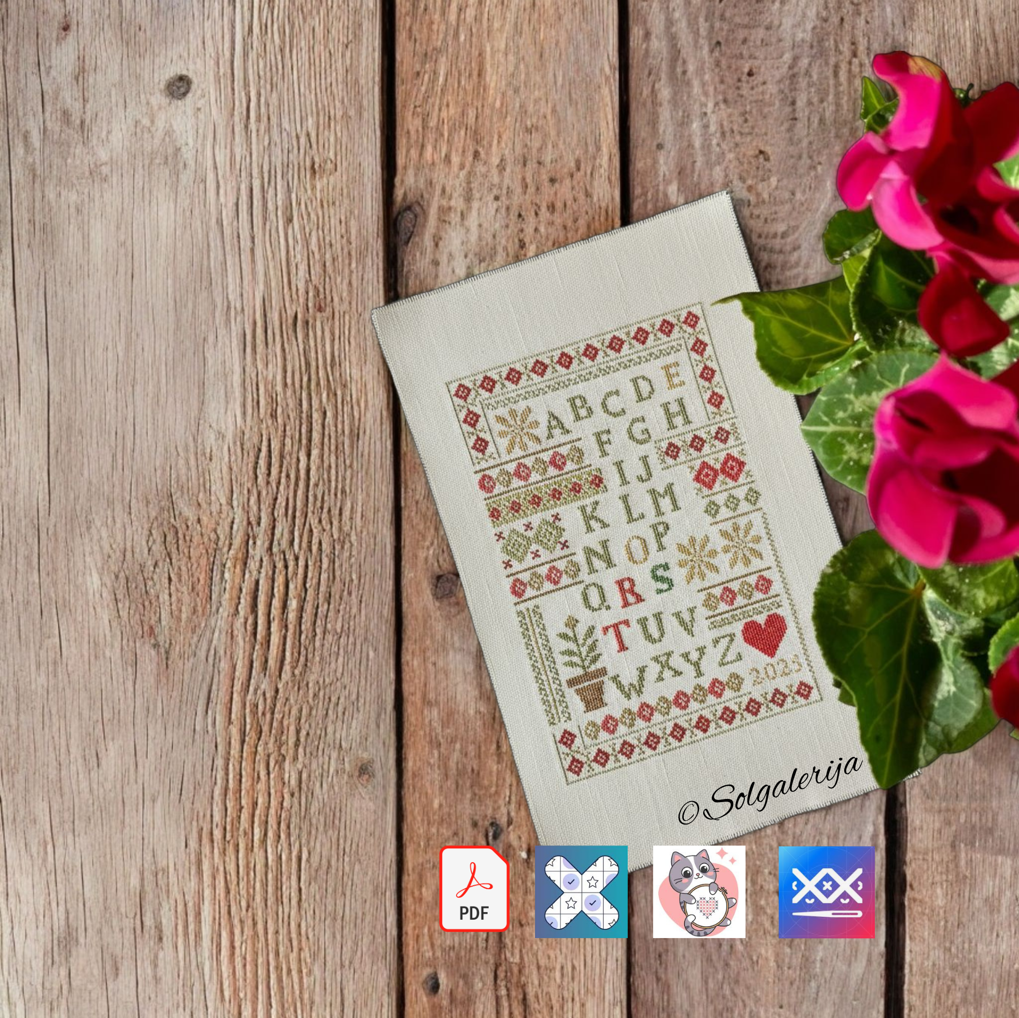 Siuvinėjimo kryželiu schema "Senovės blyksnis"