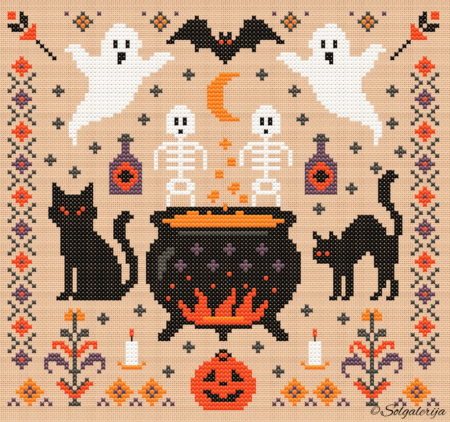 Siuvinėjimo kryželiu schema: Šiurpusis sezonas