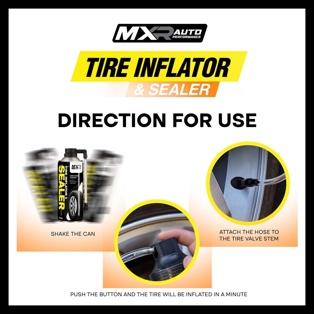 MXR TIRE INFLATOR & SEALER / 450ML DNP