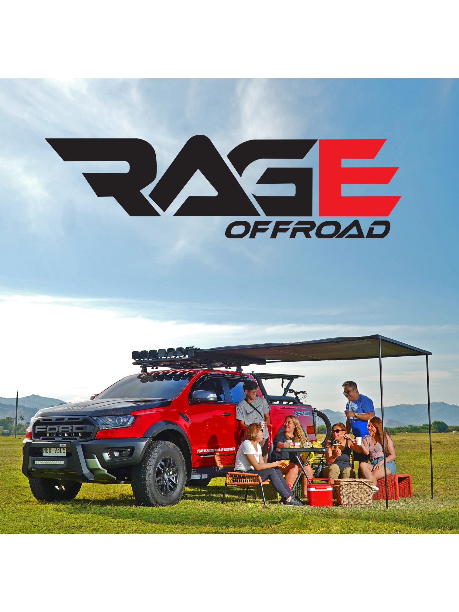 RAGE ALUMINUM HARD CASE AWNING TENT DNP