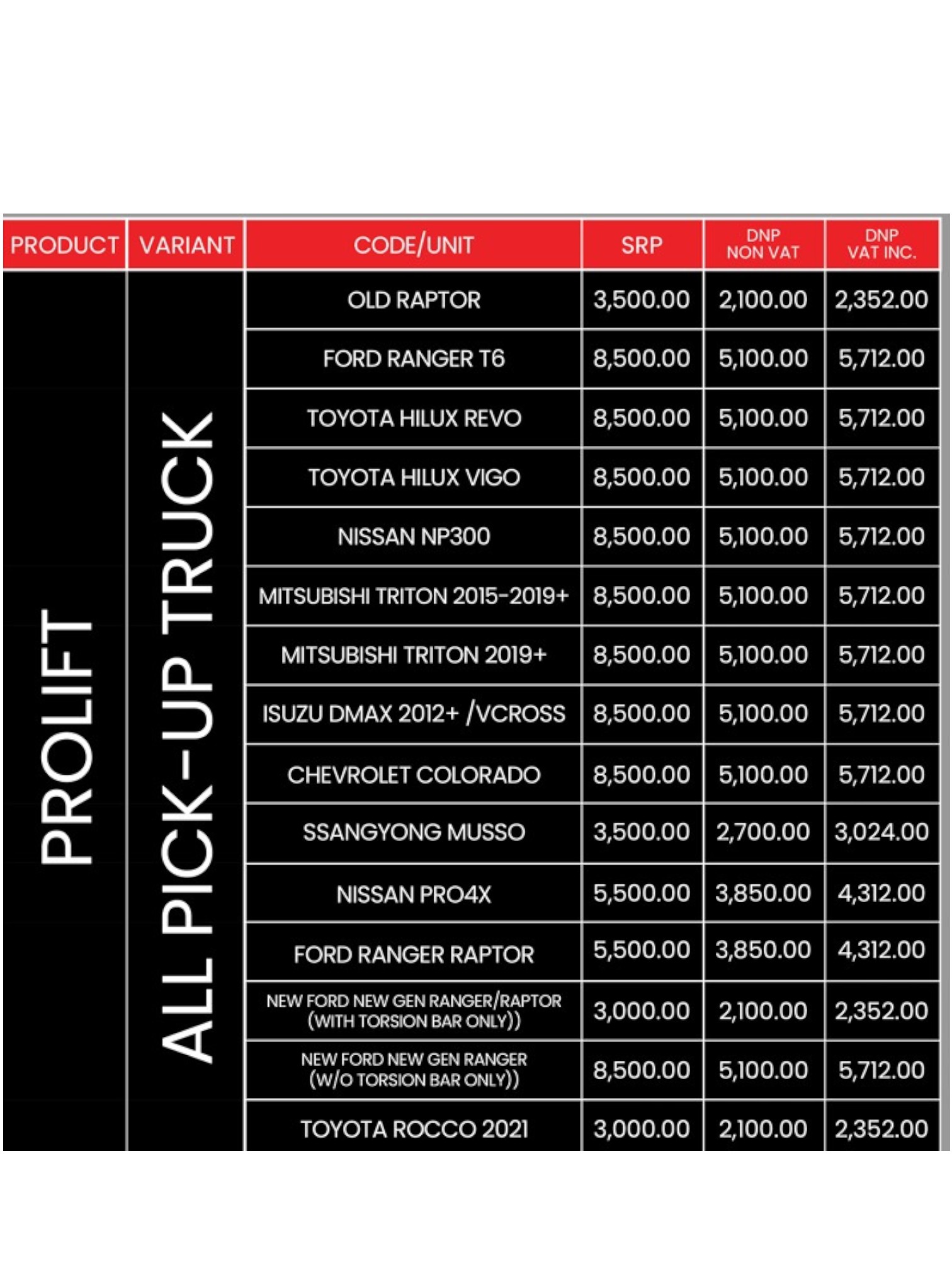 PROFLIFT TAILGATE ASSIST DNP