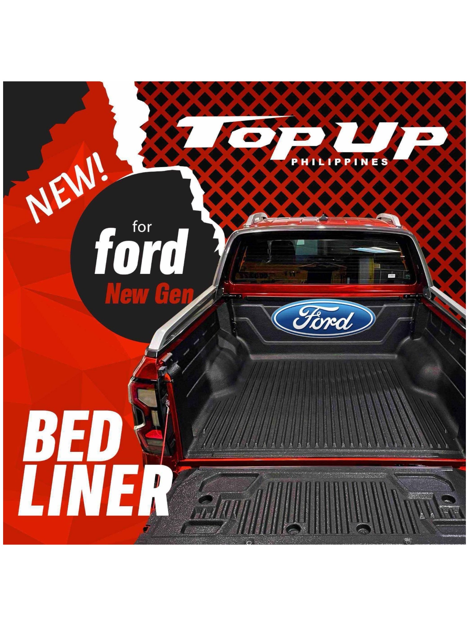 TOPUP BEDLINER FORD NEW GEN (UNDER RAIL) DNP