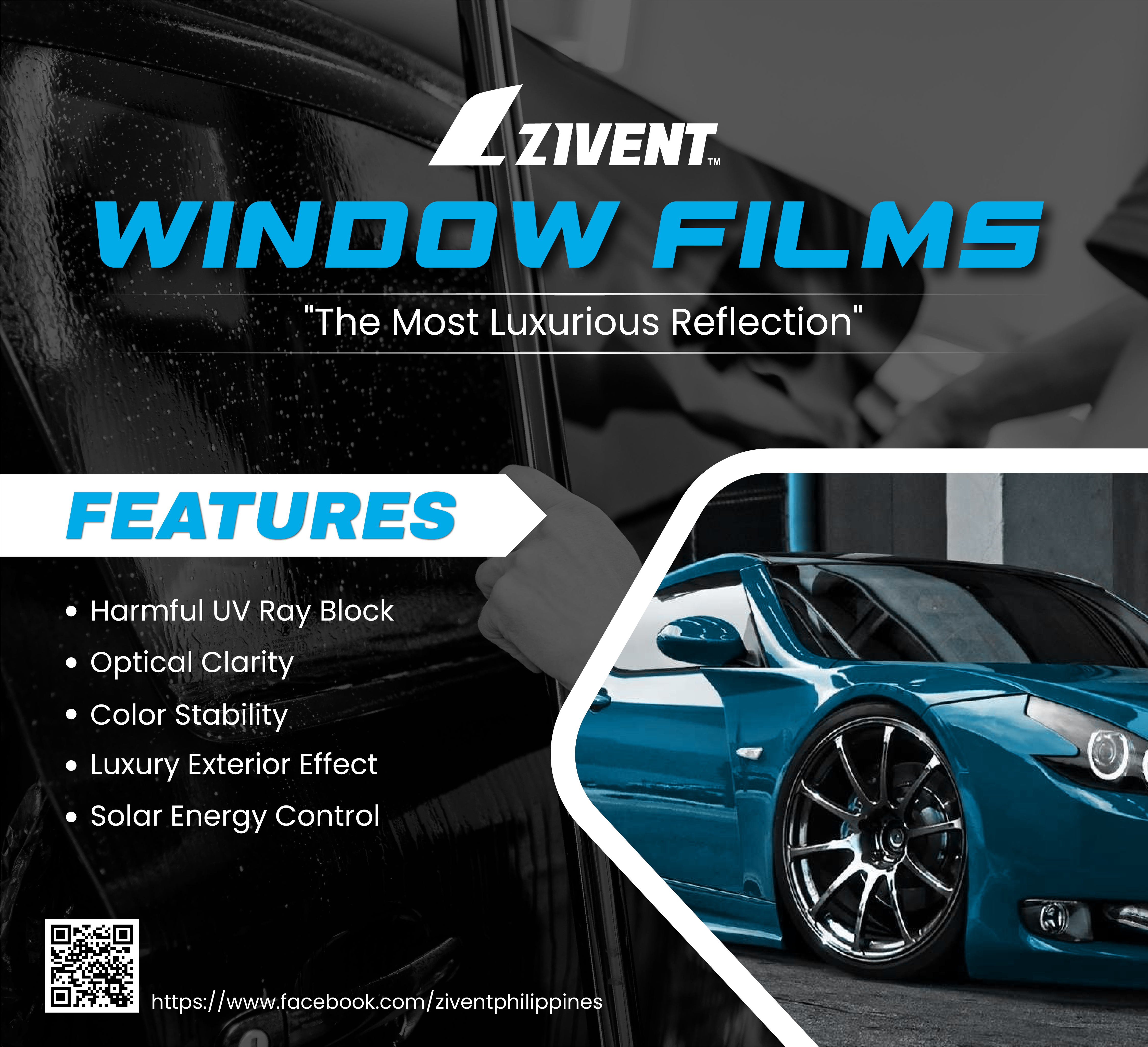 ZIVENT HYBRID WINDOW TINT 