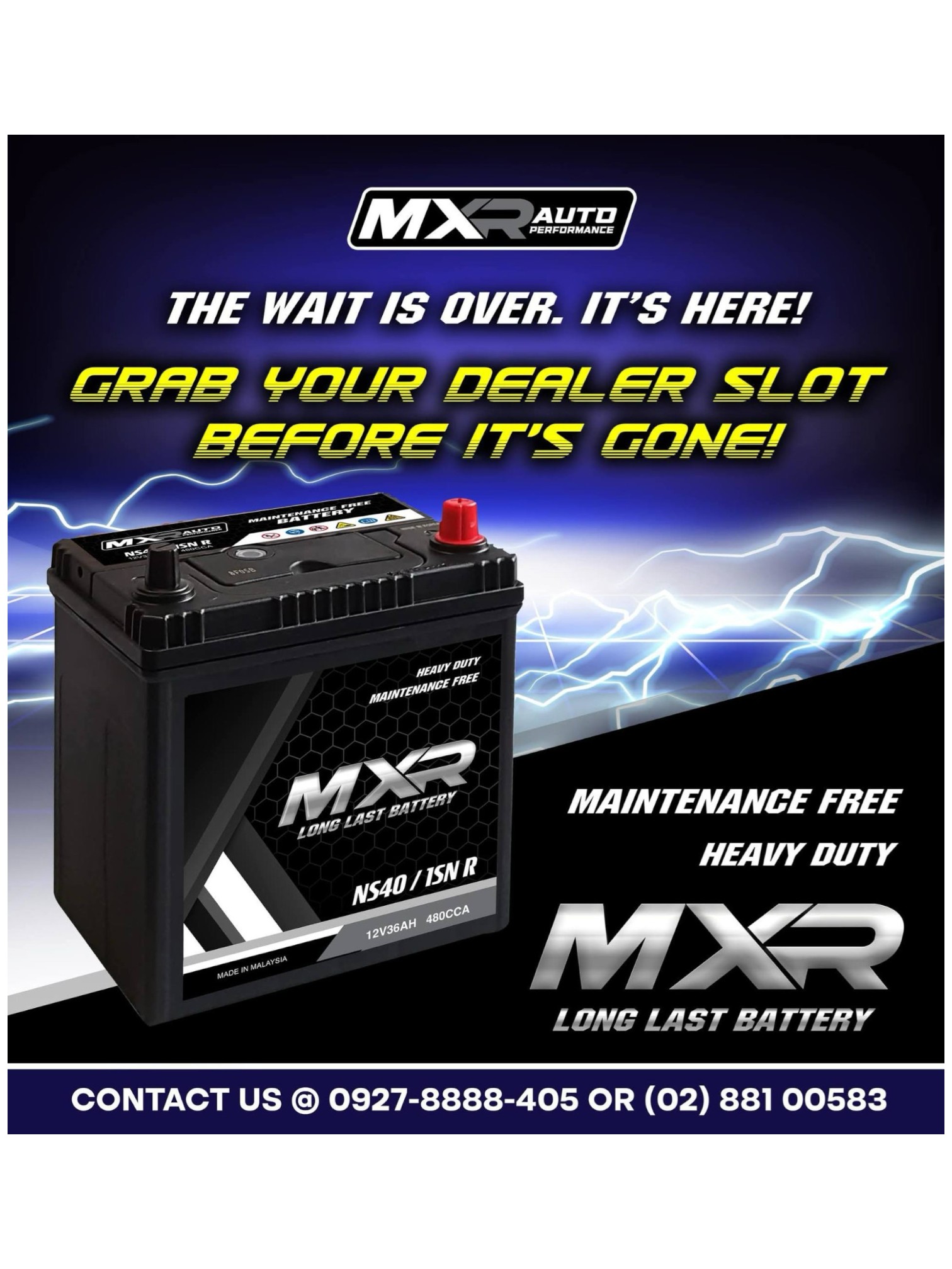 MXR LONG LAST HEAVY DUTY BATTERY 