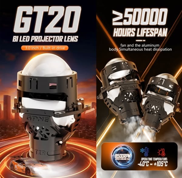 GPNE GT20 3 INCH BI LED PROJECTOR HEADLIGHT