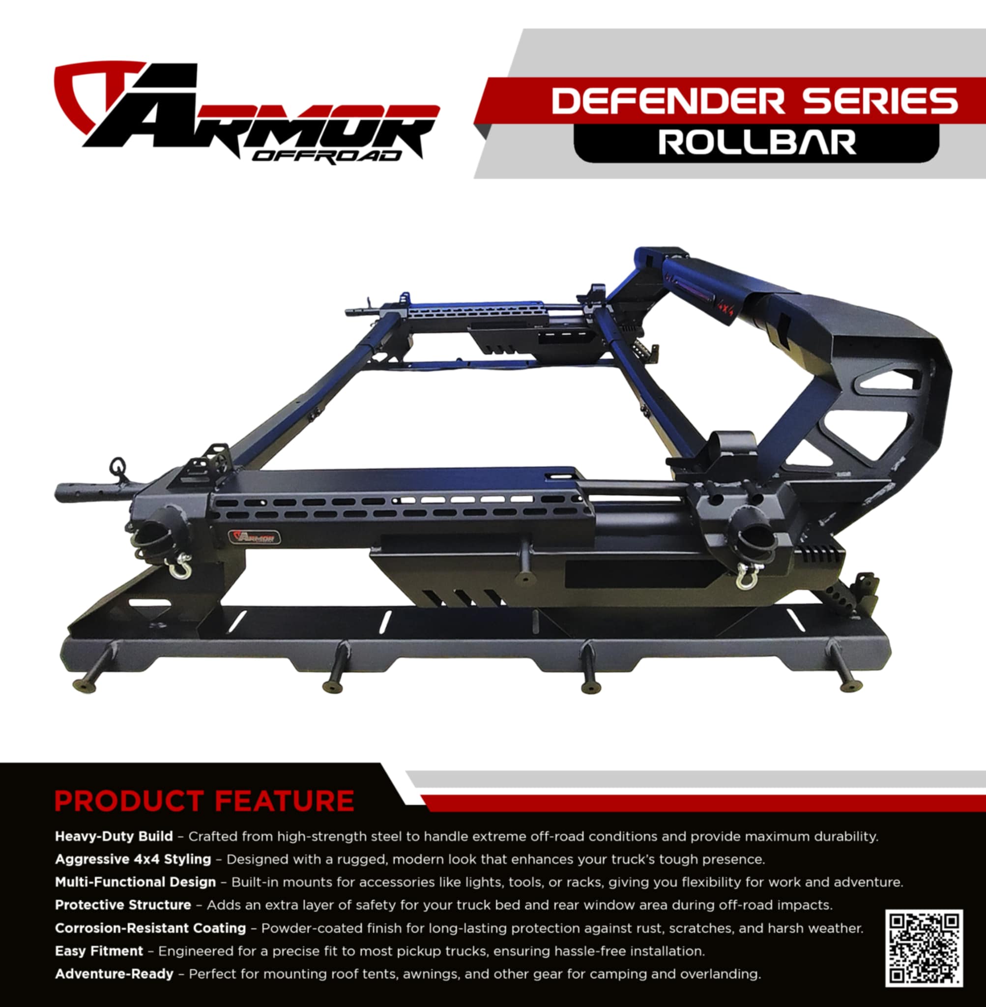 ARMOR DEFENDER ROLLBAR (UNIVERSAL)
