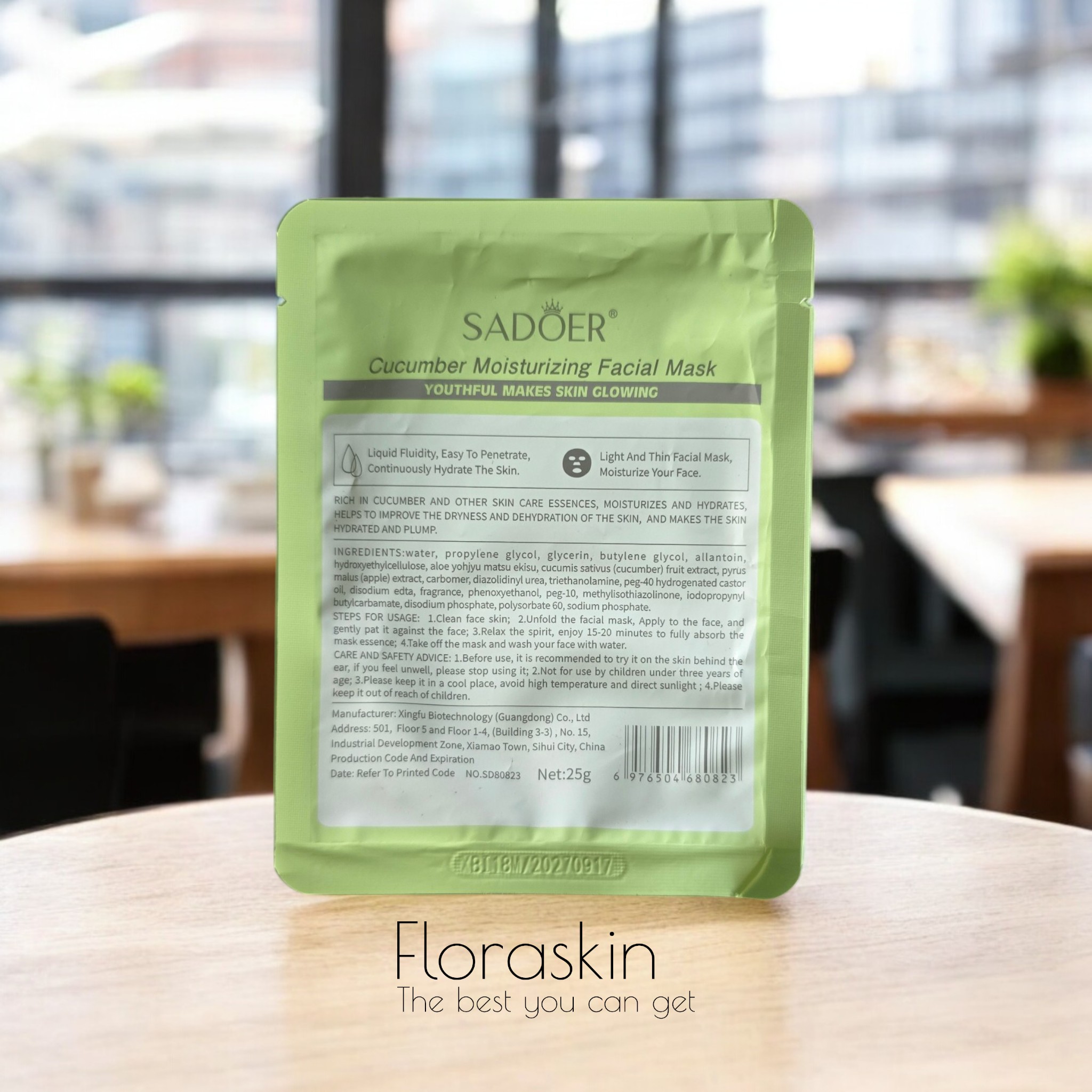 SADOER Cucumber Moisturizing Mask – 25g