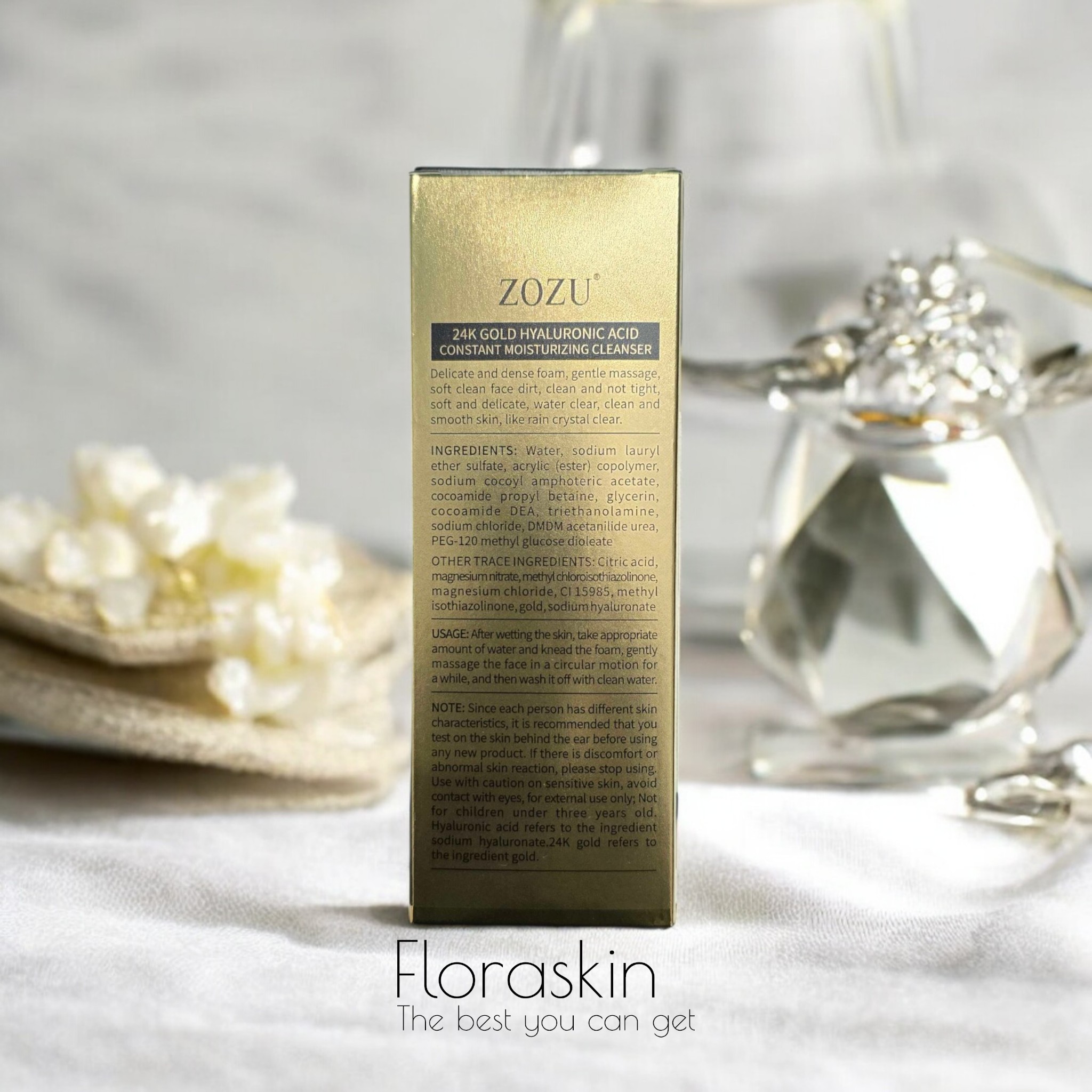ZOZU 24K Gold Hyaluronic Acid Constant Moisturizing Cleanser