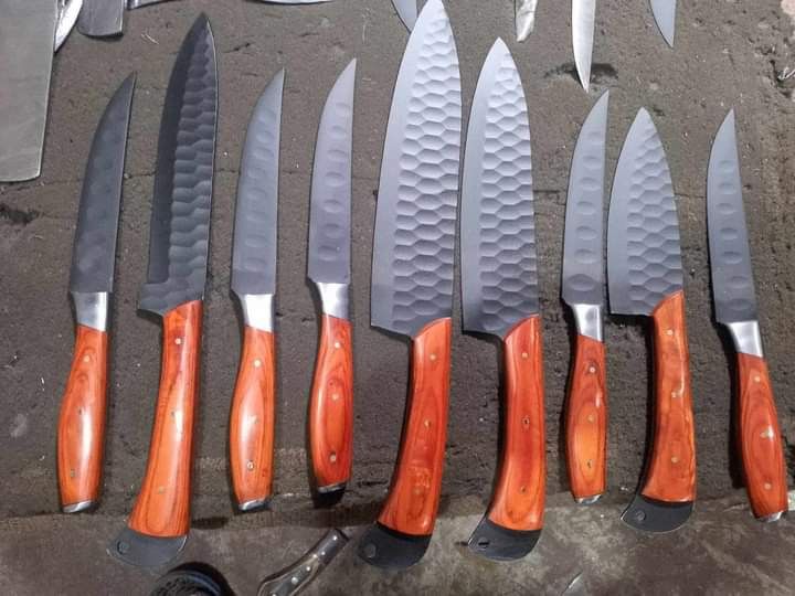 Fully hand_crafted  brisket knife with leather sheath.