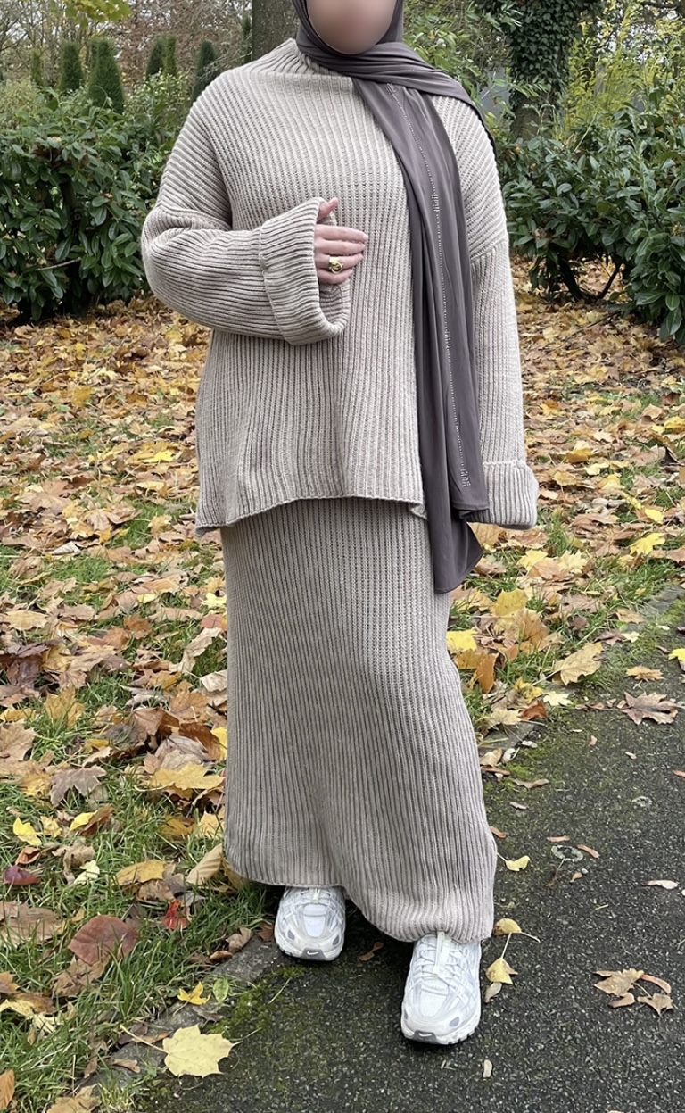 Ensemble tricoté Beige