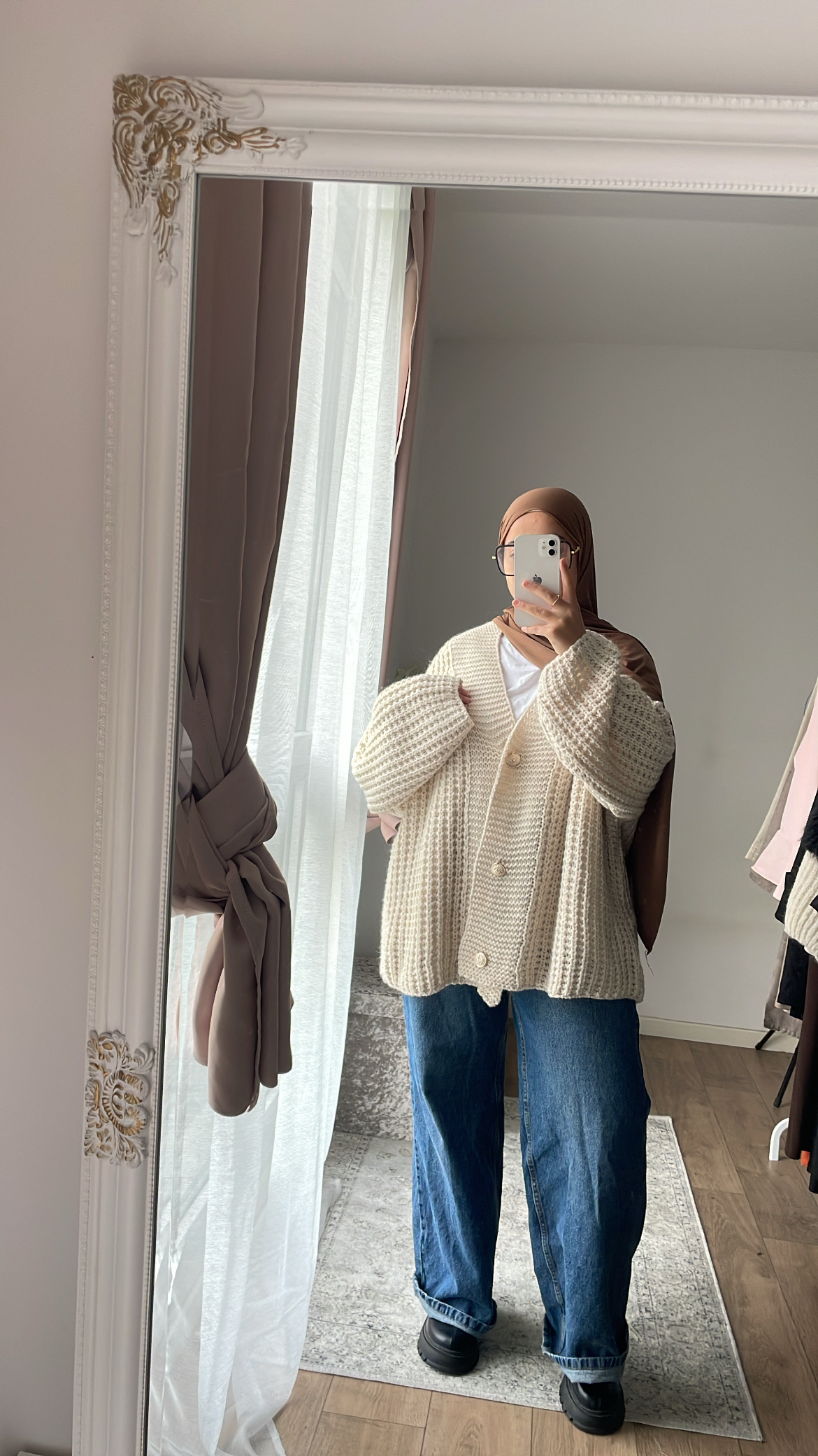 Gilet oversize beige