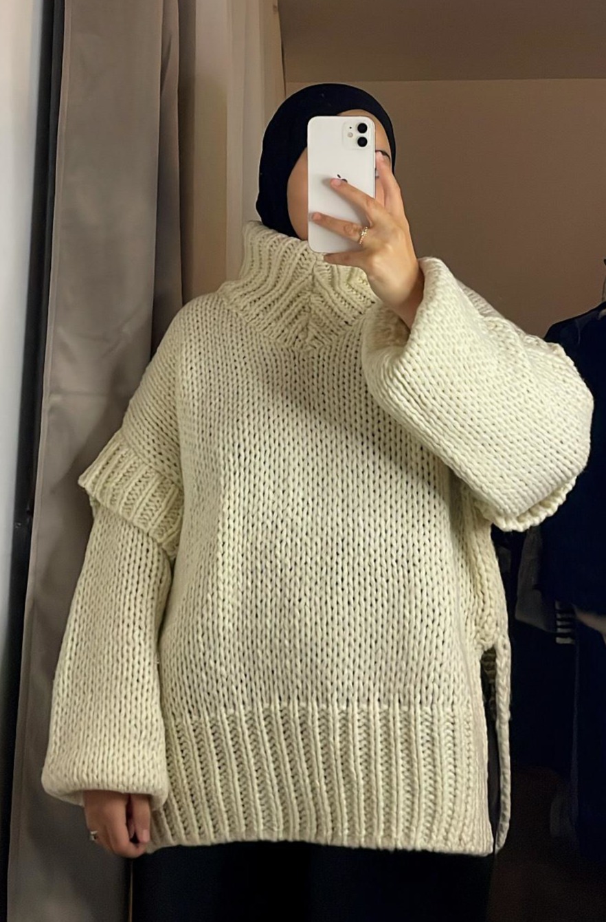 Pull Col Roulé Grosse Maille