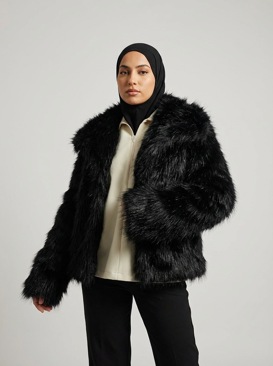 Manteau en Fausse Fourrure