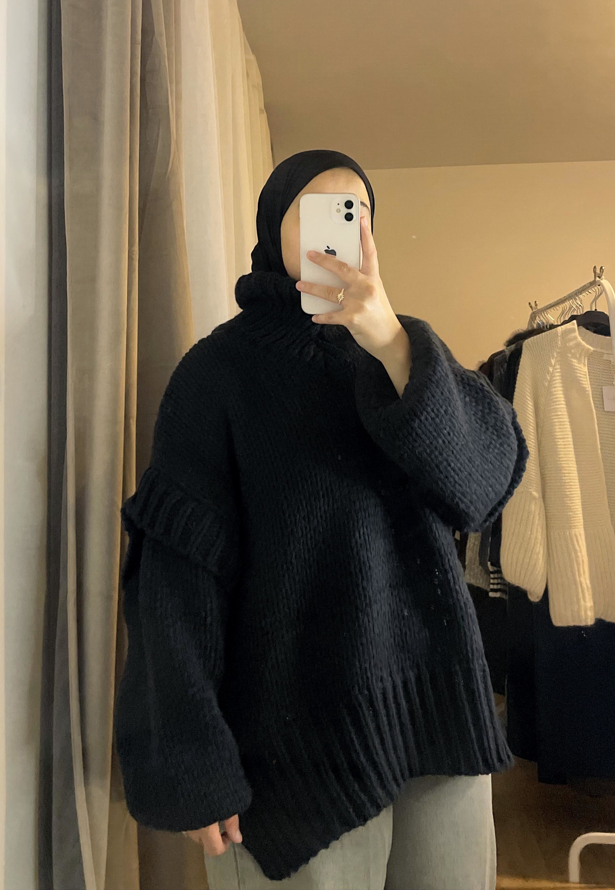 Pull Col Roulé Grosse Maille