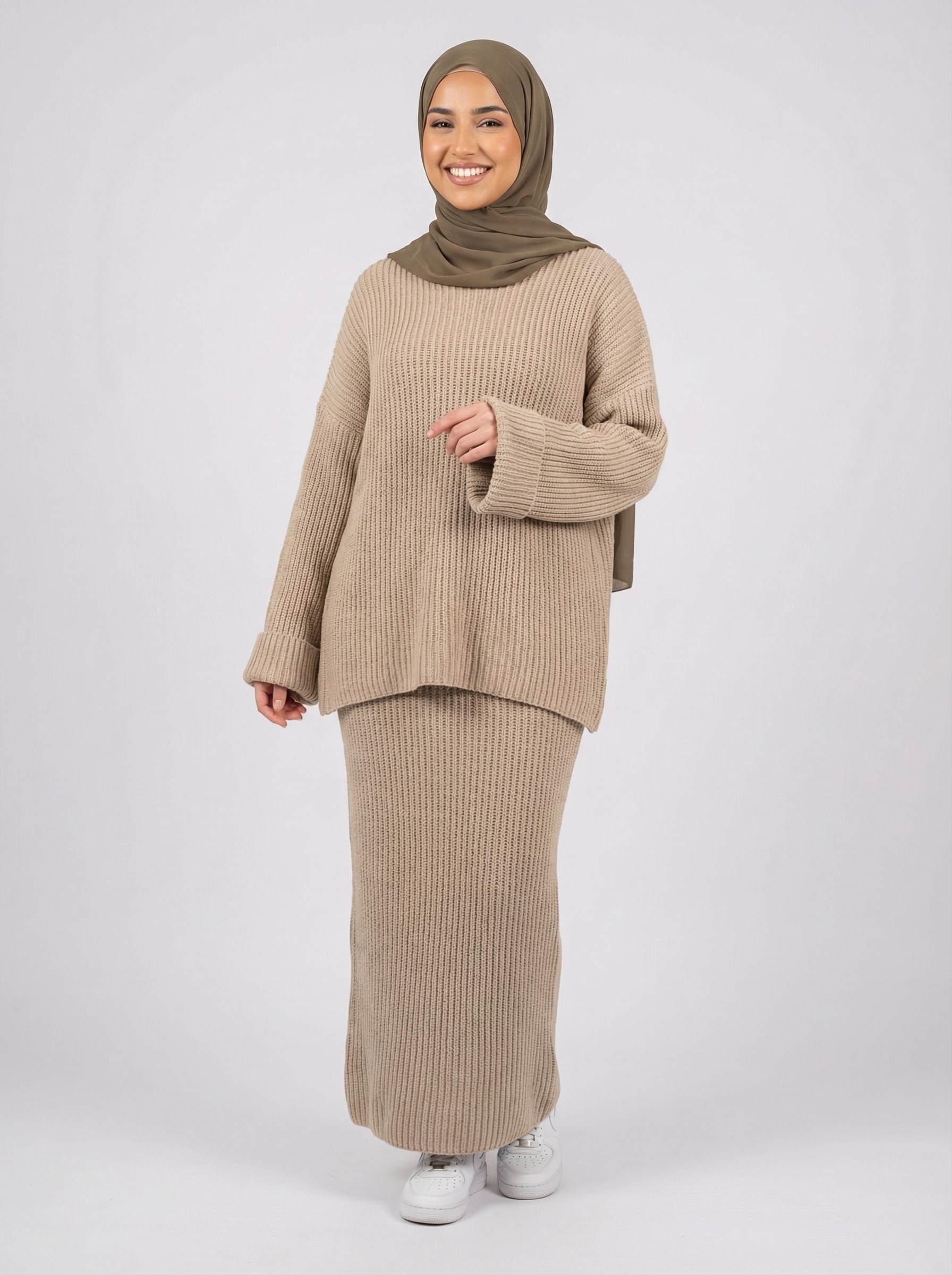 Ensemble tricoté Beige