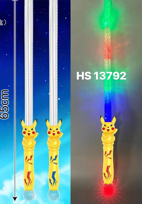 Pikachu Işıklı Kılıç 65 cm 