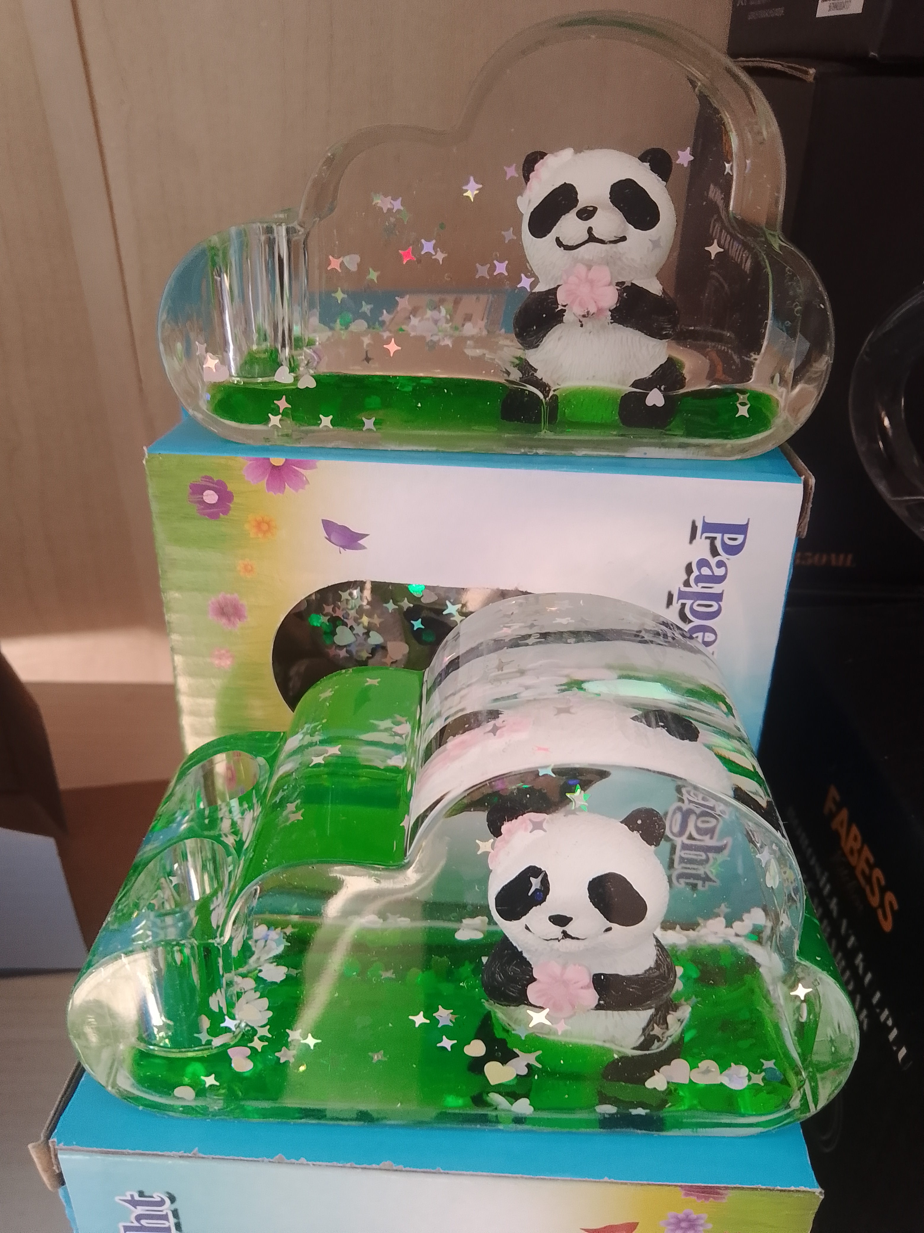Panda Temalı Sulu kalemlik Masa Dekoru