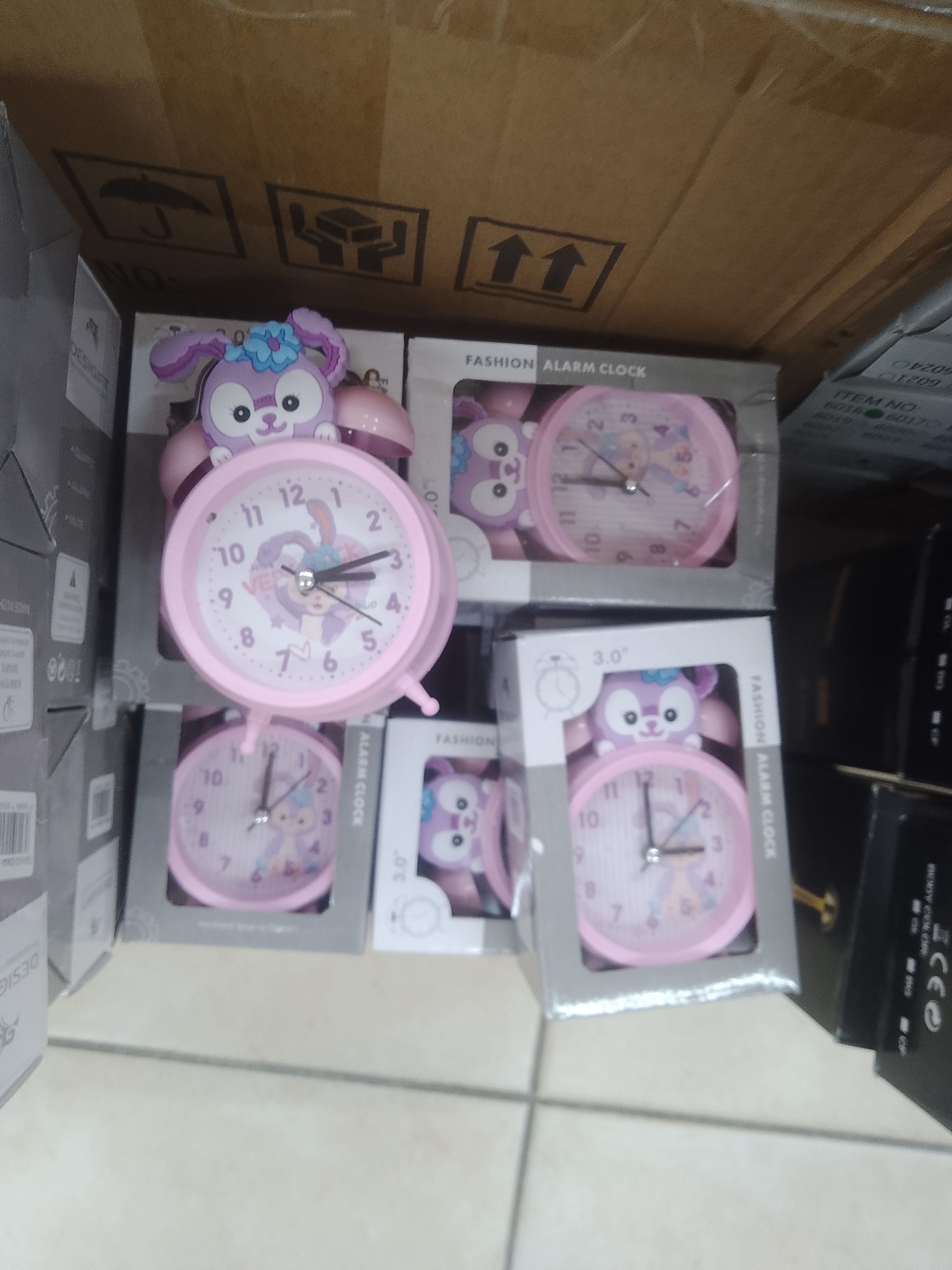 Pembe Tavşan Masası Alarm Saat