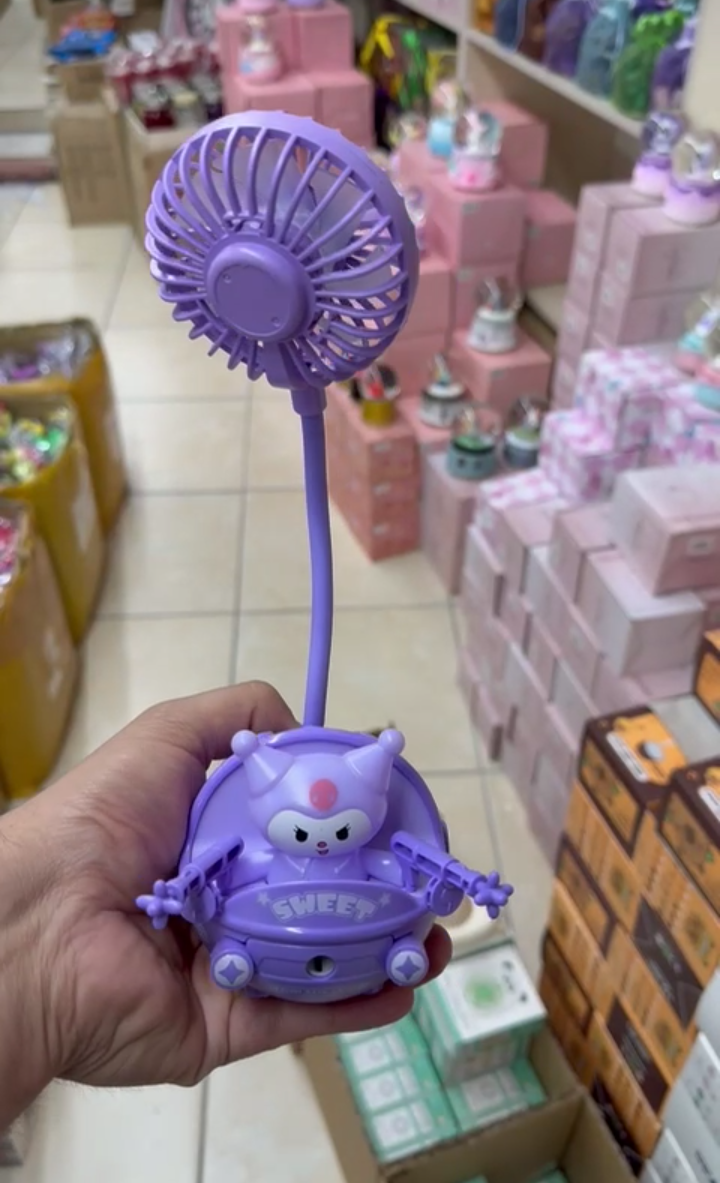 Kuromi ışıklı Masaüstü Fan 