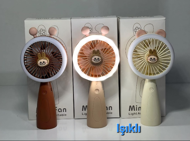 Labubu Şarjlı El Fanı LED ışıklı 