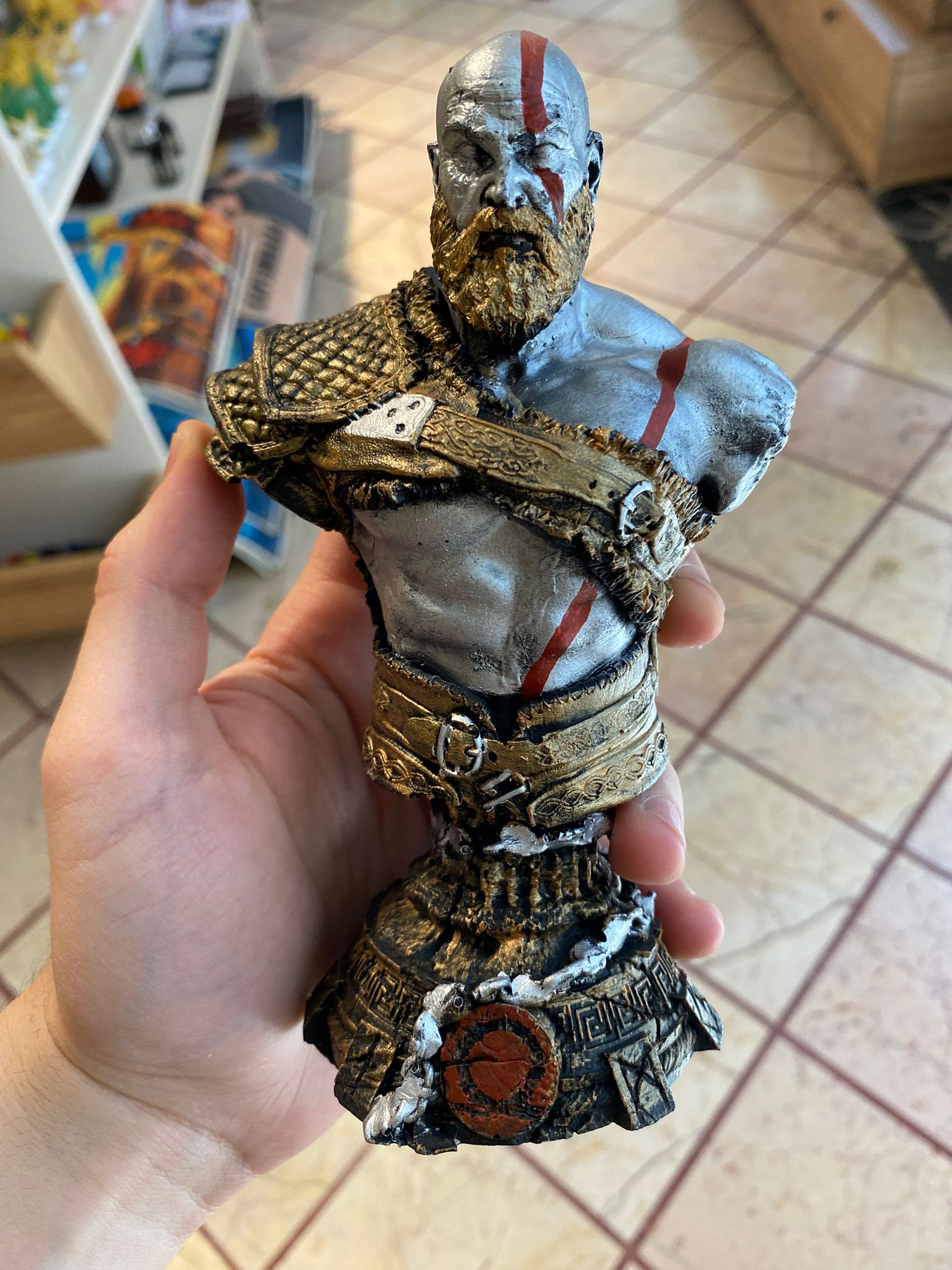 Kratos Büst Figürü 15cm