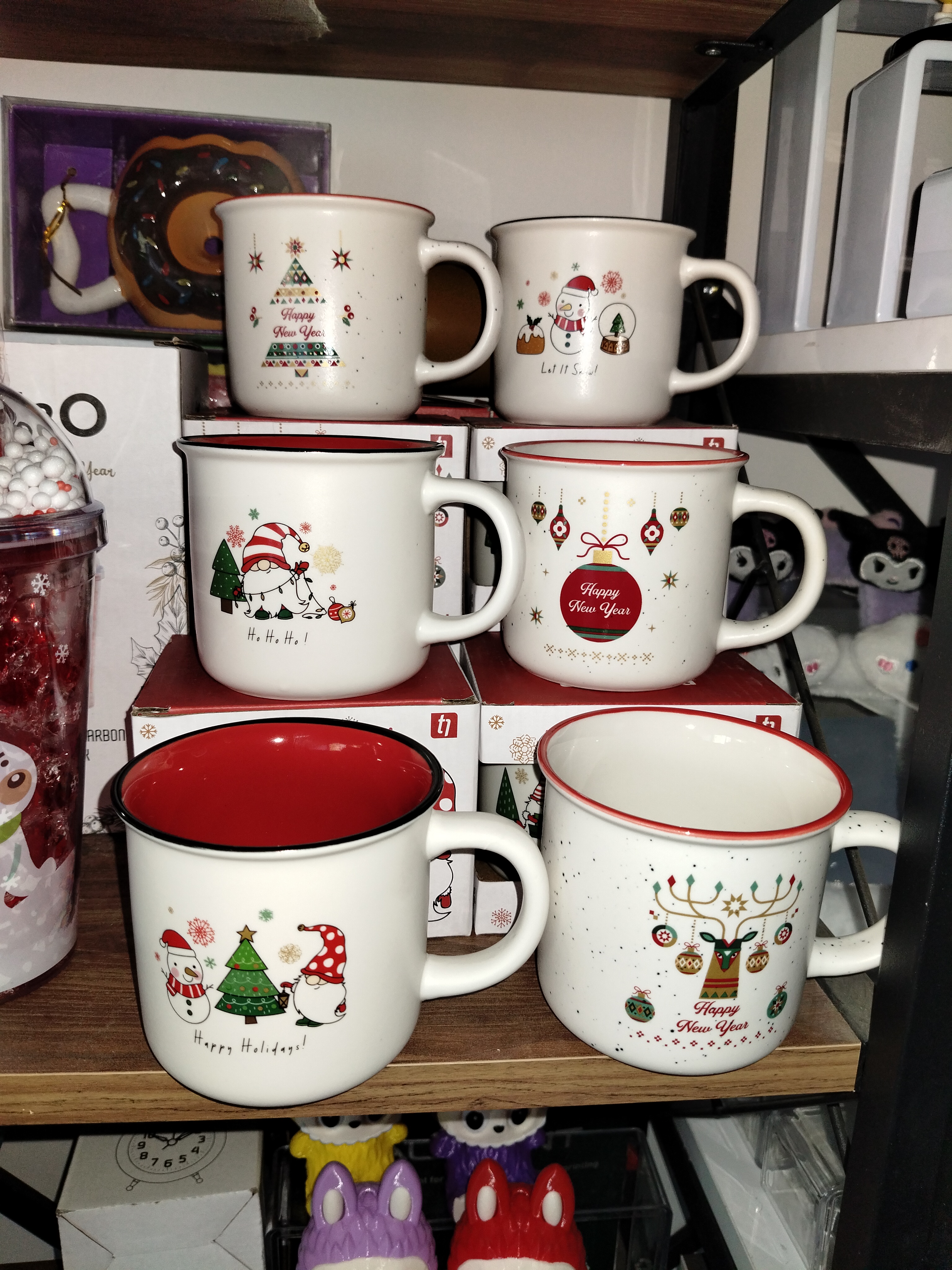 Yılbaşı Temalı Porselen Kupa 360ml